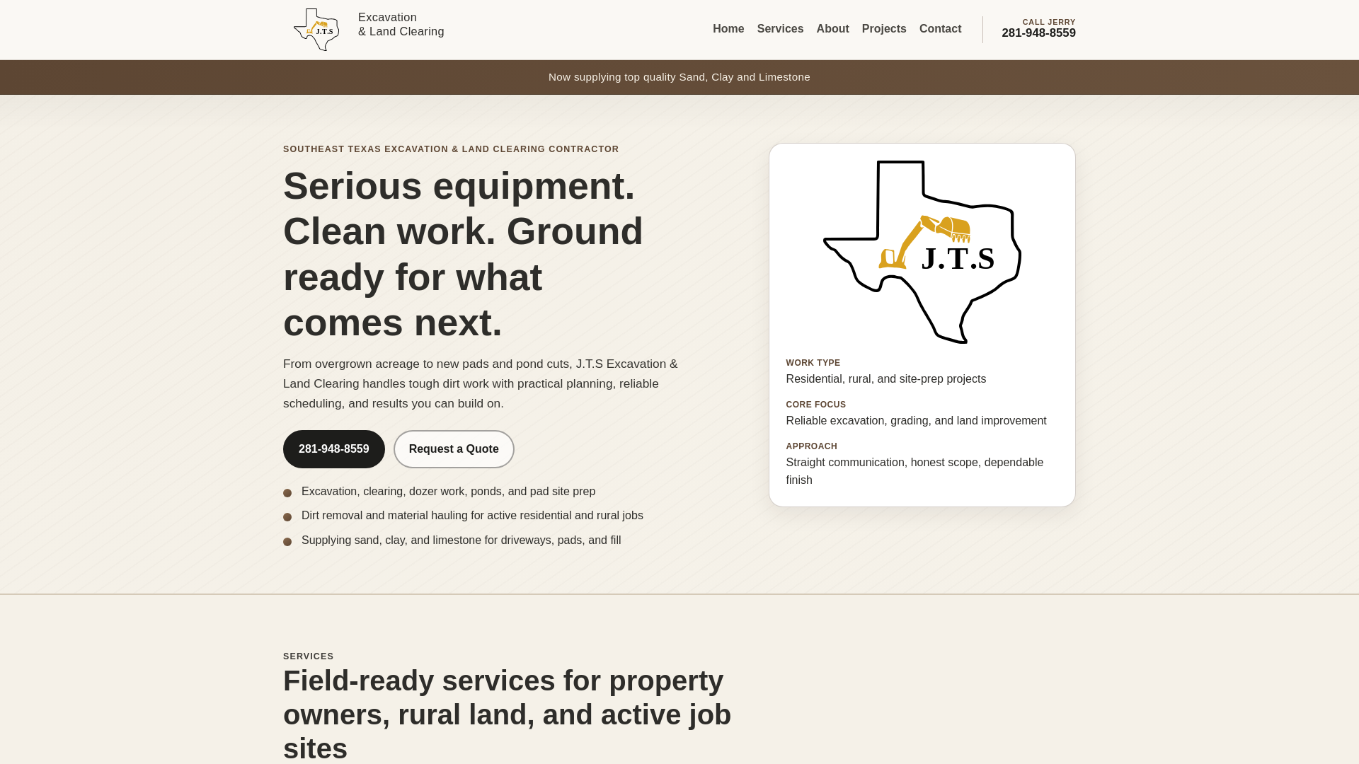 website screenshot of https://client-jts-website.pages.dev/
