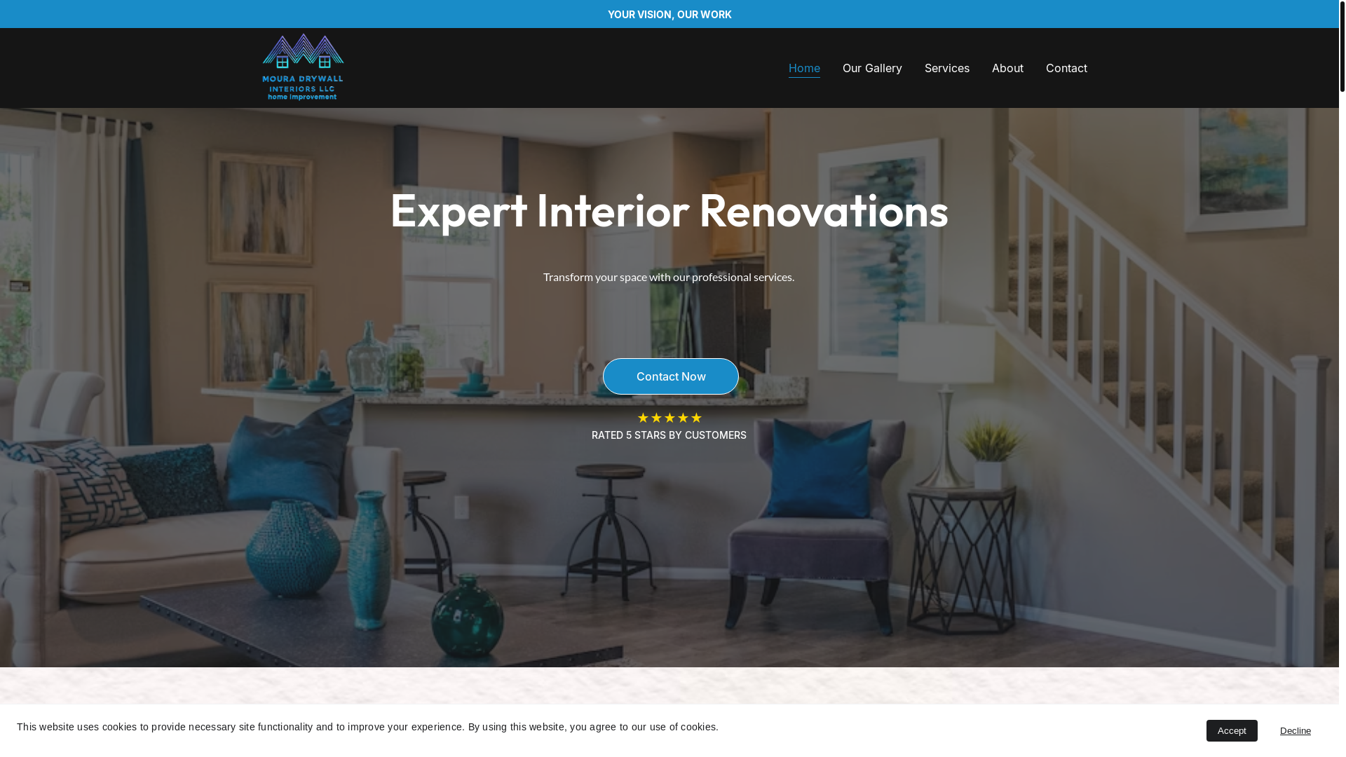 website screenshot of https://mouradrywallinteriorsllc.com/