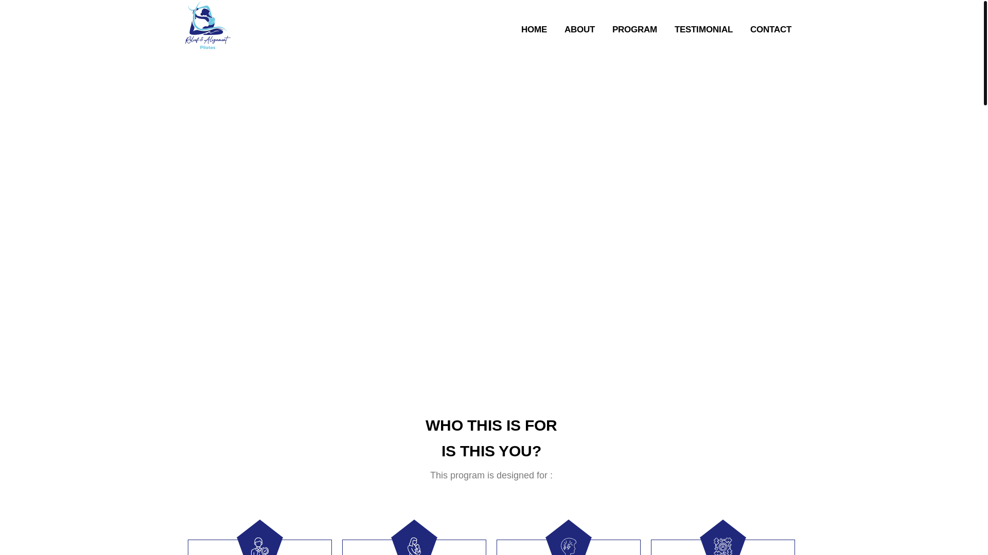 website screenshot of https://reliefandalignment.com/