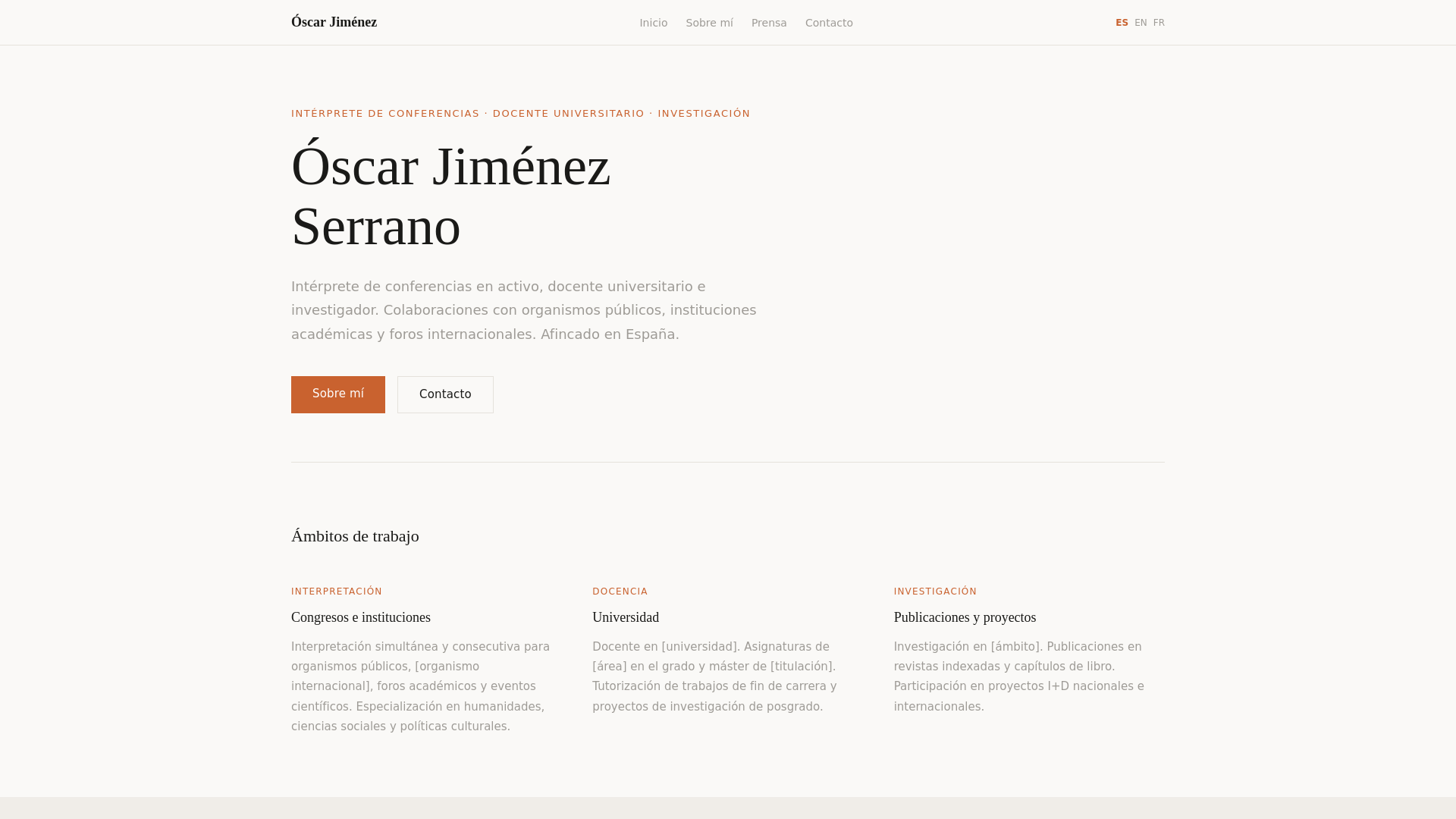 website screenshot of https://oscar-personal.pages.dev/