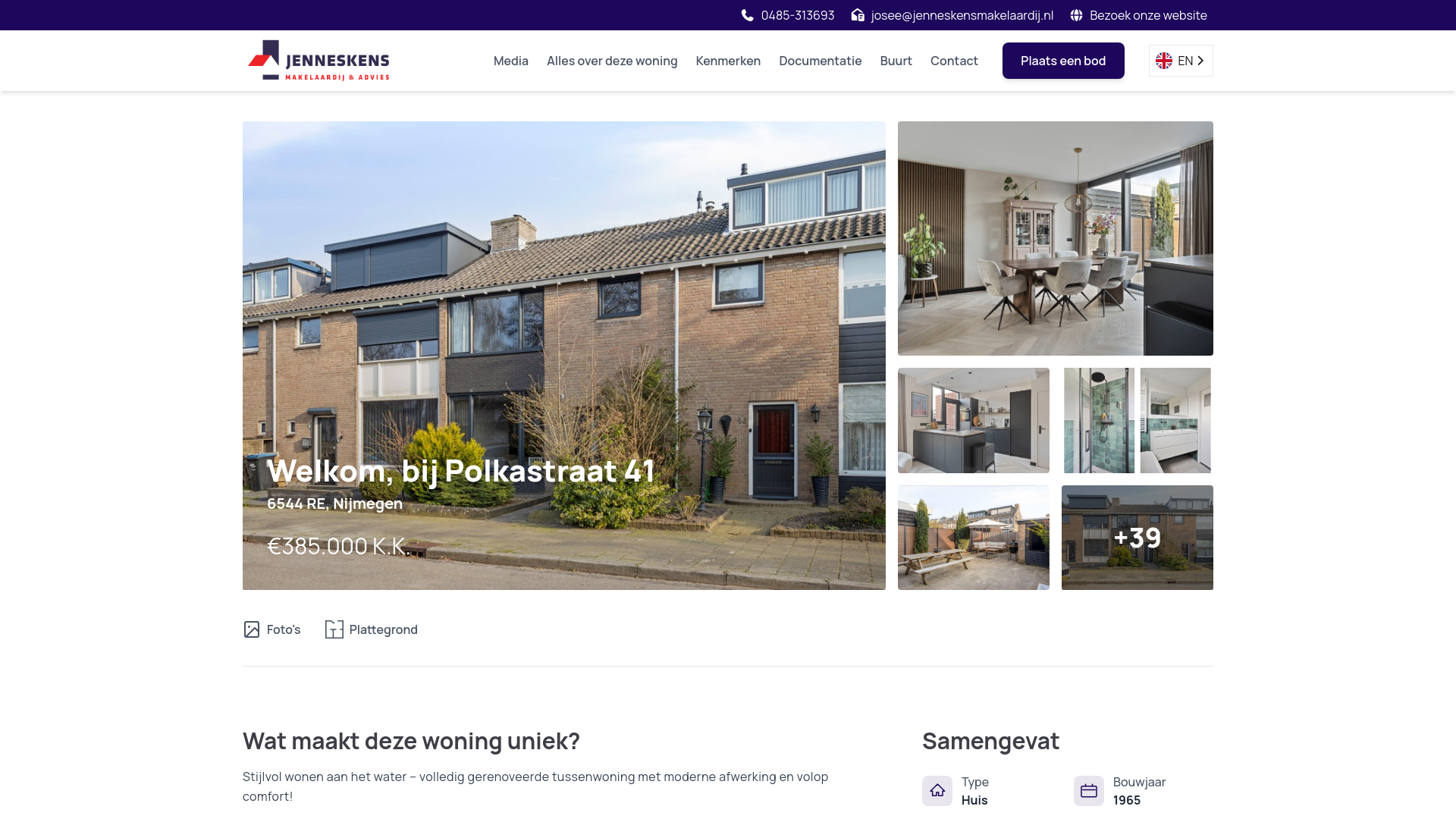 website screenshot of https://polkastraat41.nl/
