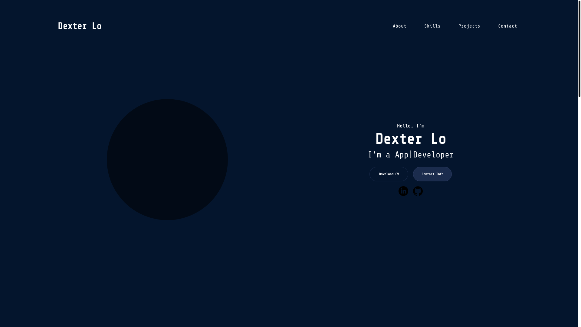website screenshot of https://dexterlo.dev/
