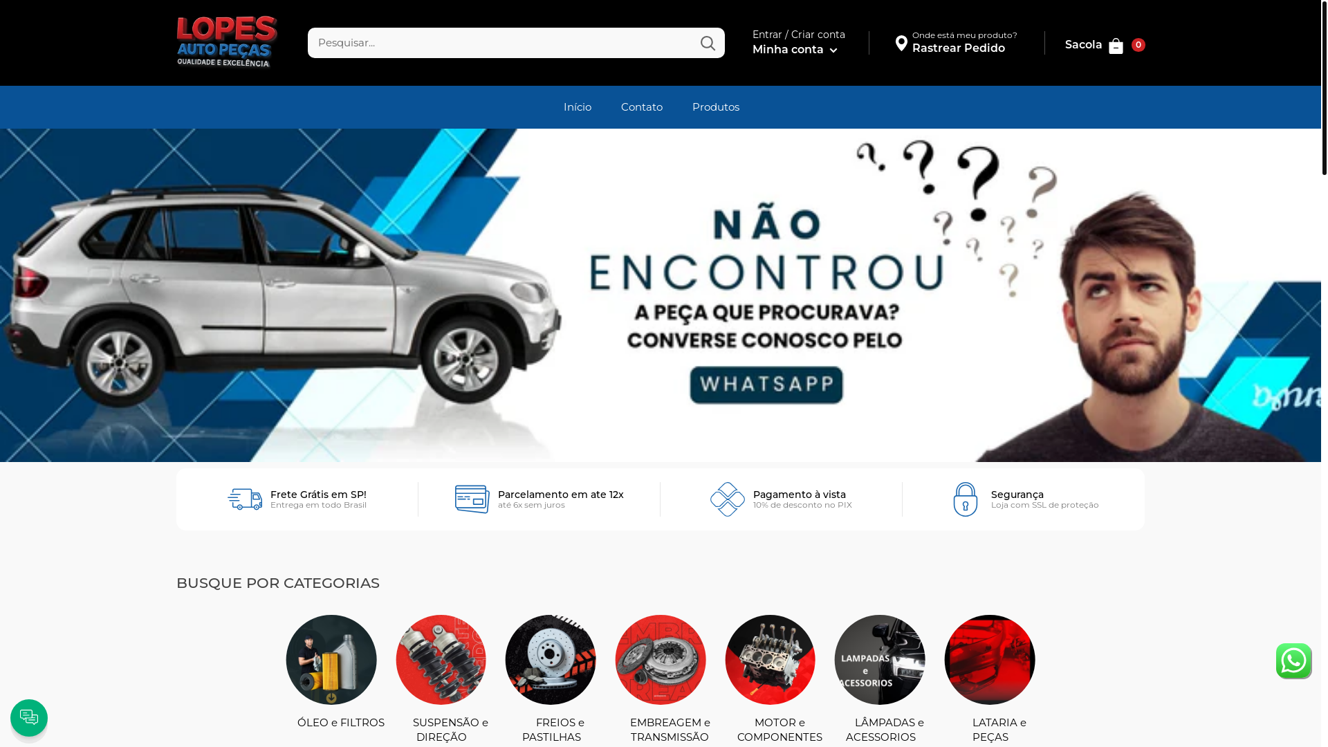 website screenshot of https://distribuidoralopesauto.com/
