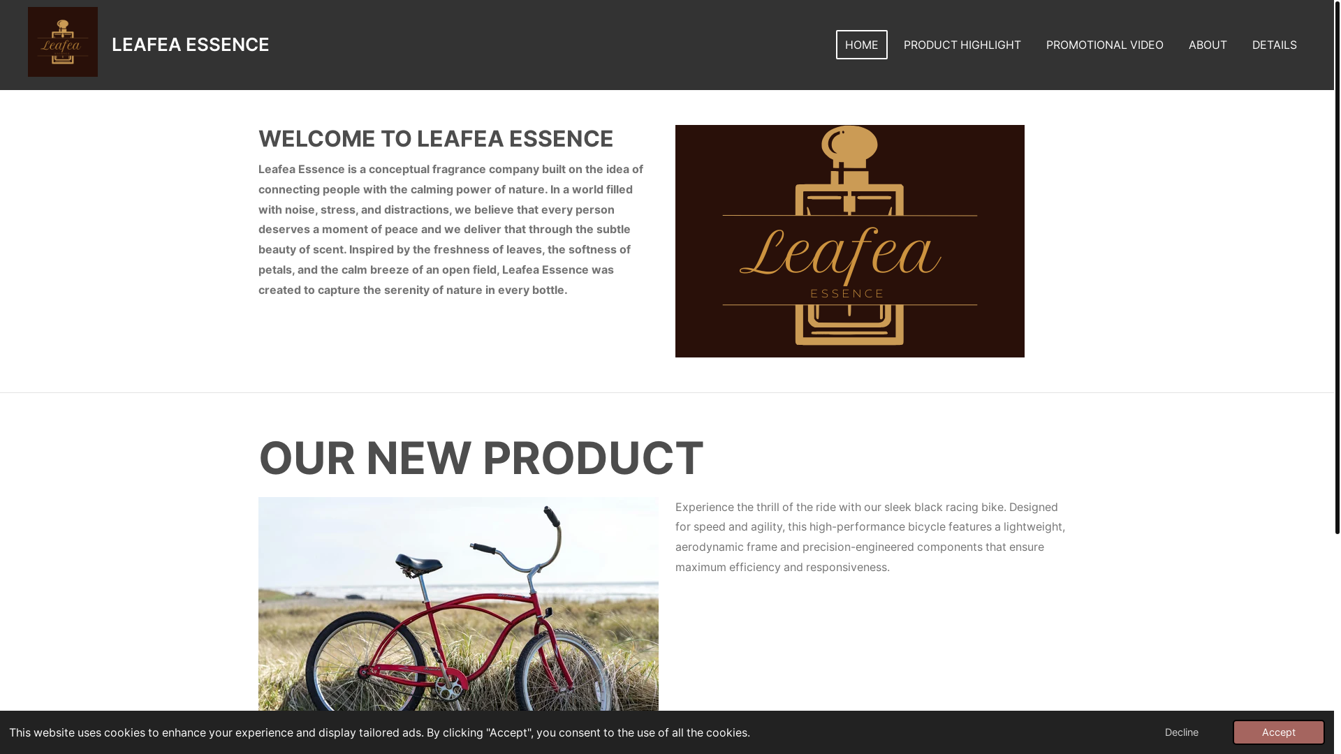 website screenshot of https://leafea-essence.com/