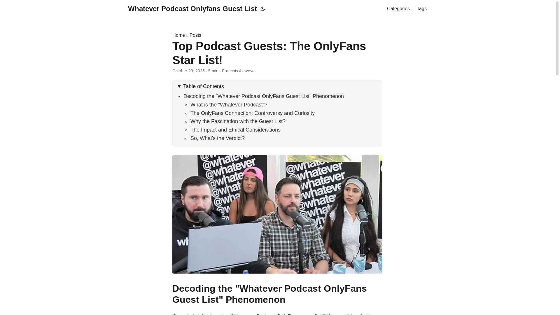 website screenshot of https://whatever-podcast-onlyfans-guest-list.pages.dev/