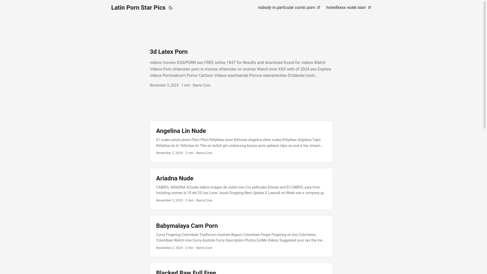 website screenshot of https://latin-porn-star-pics.pages.dev/