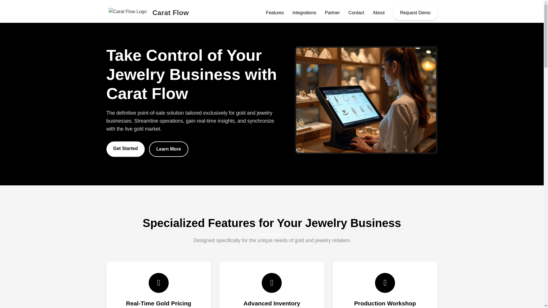 website screenshot of https://caratflow.pages.dev/