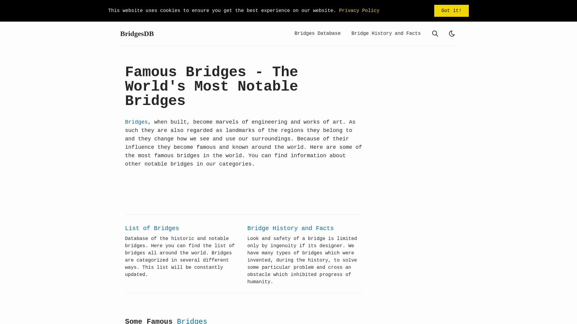 website screenshot of https://bridgesdb-preview.pages.dev/