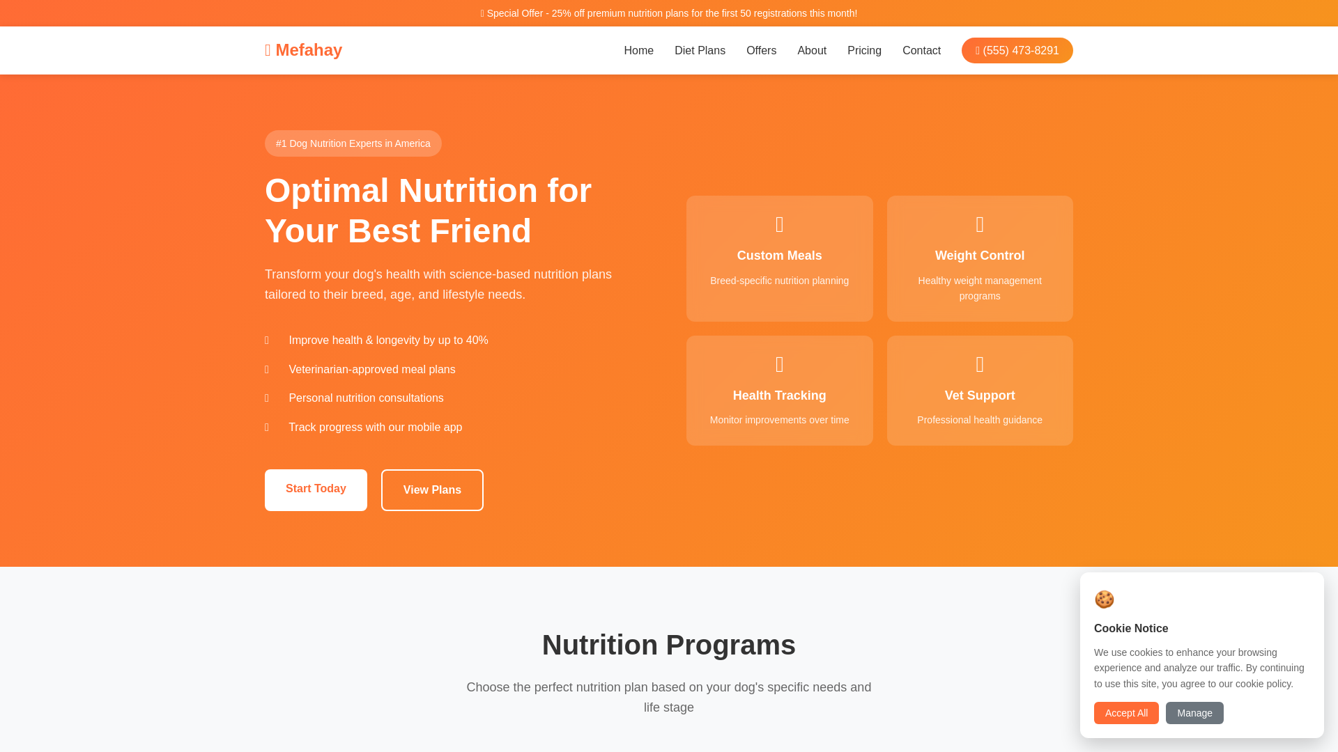 website screenshot of https://mefahay.online/