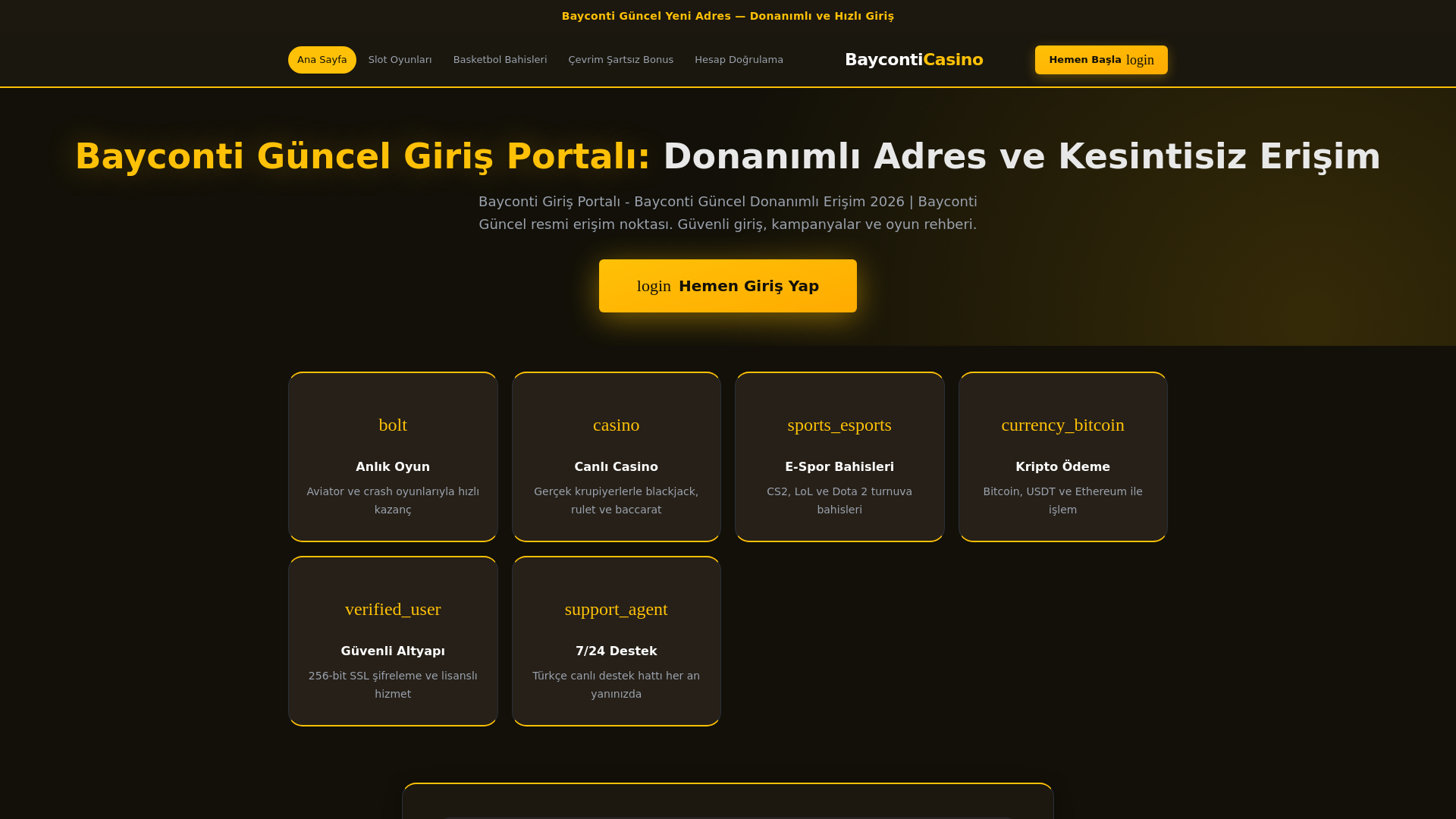 website screenshot of https://guncelbayconticasinogir.com/