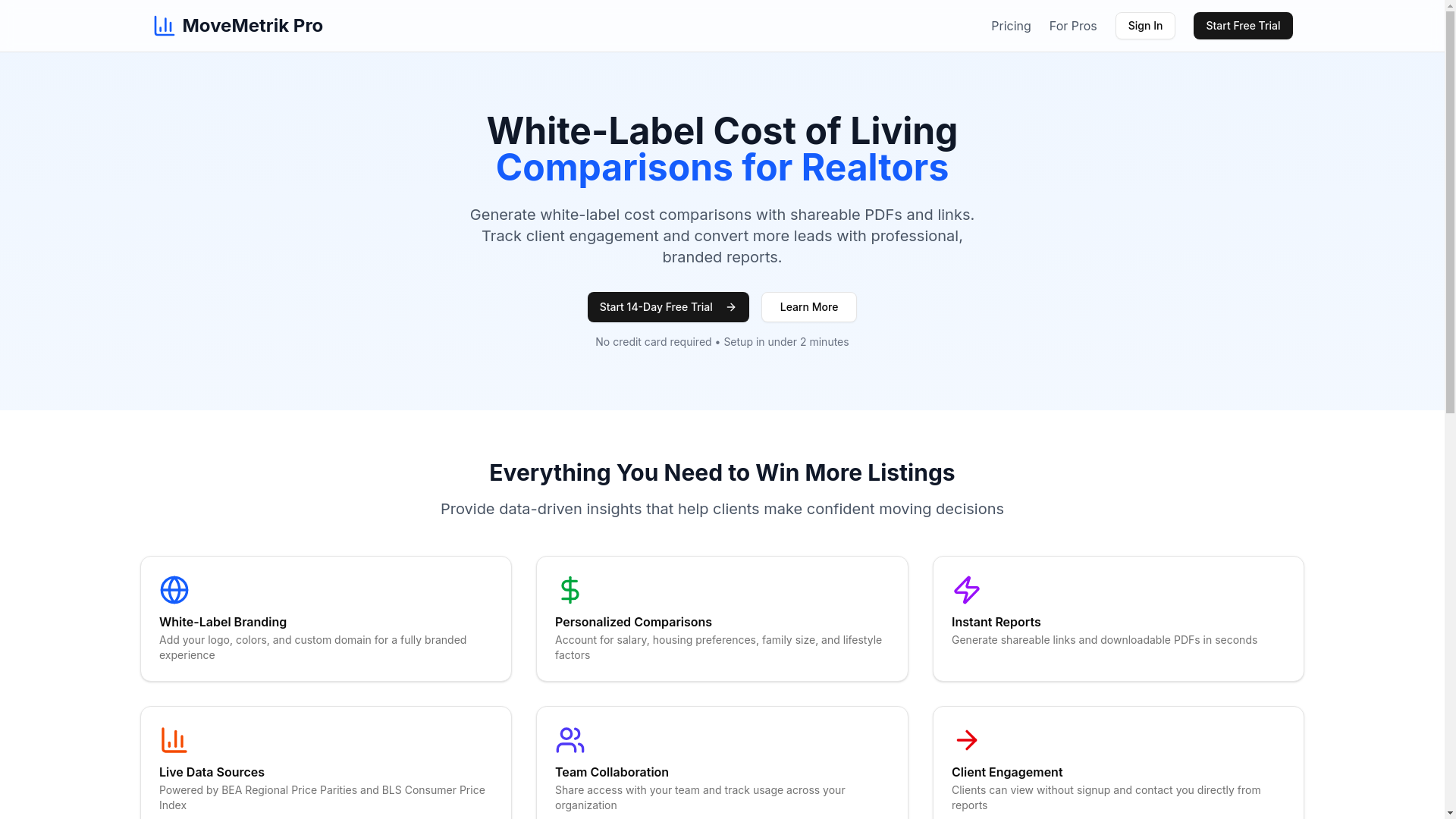 website screenshot of https://getmovemetrik.com/