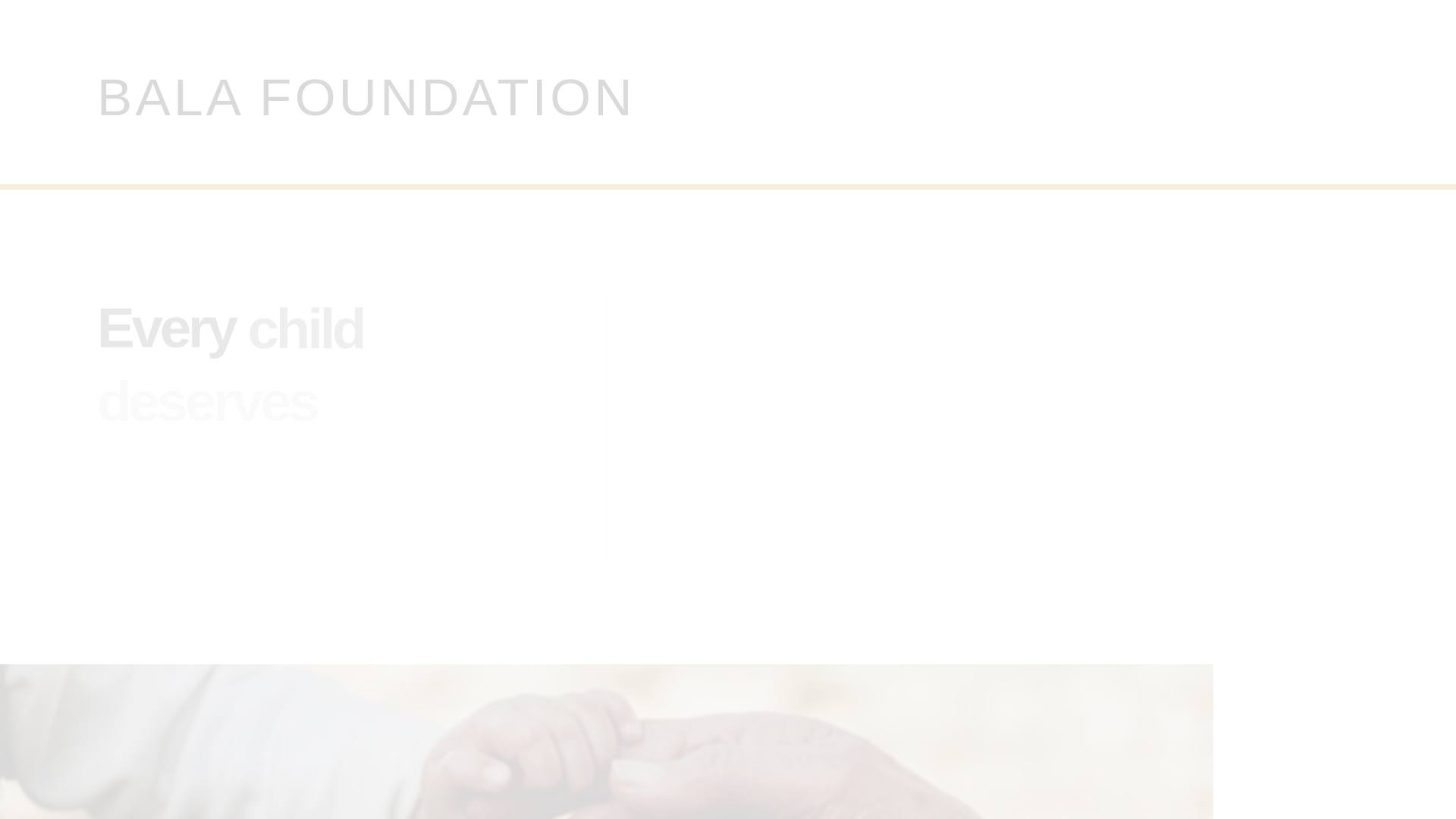 website screenshot of https://balafoundation.ngo/