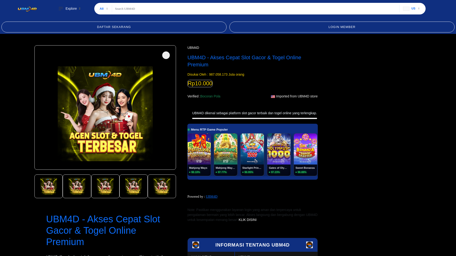 website screenshot of https://ubm4darah.com/