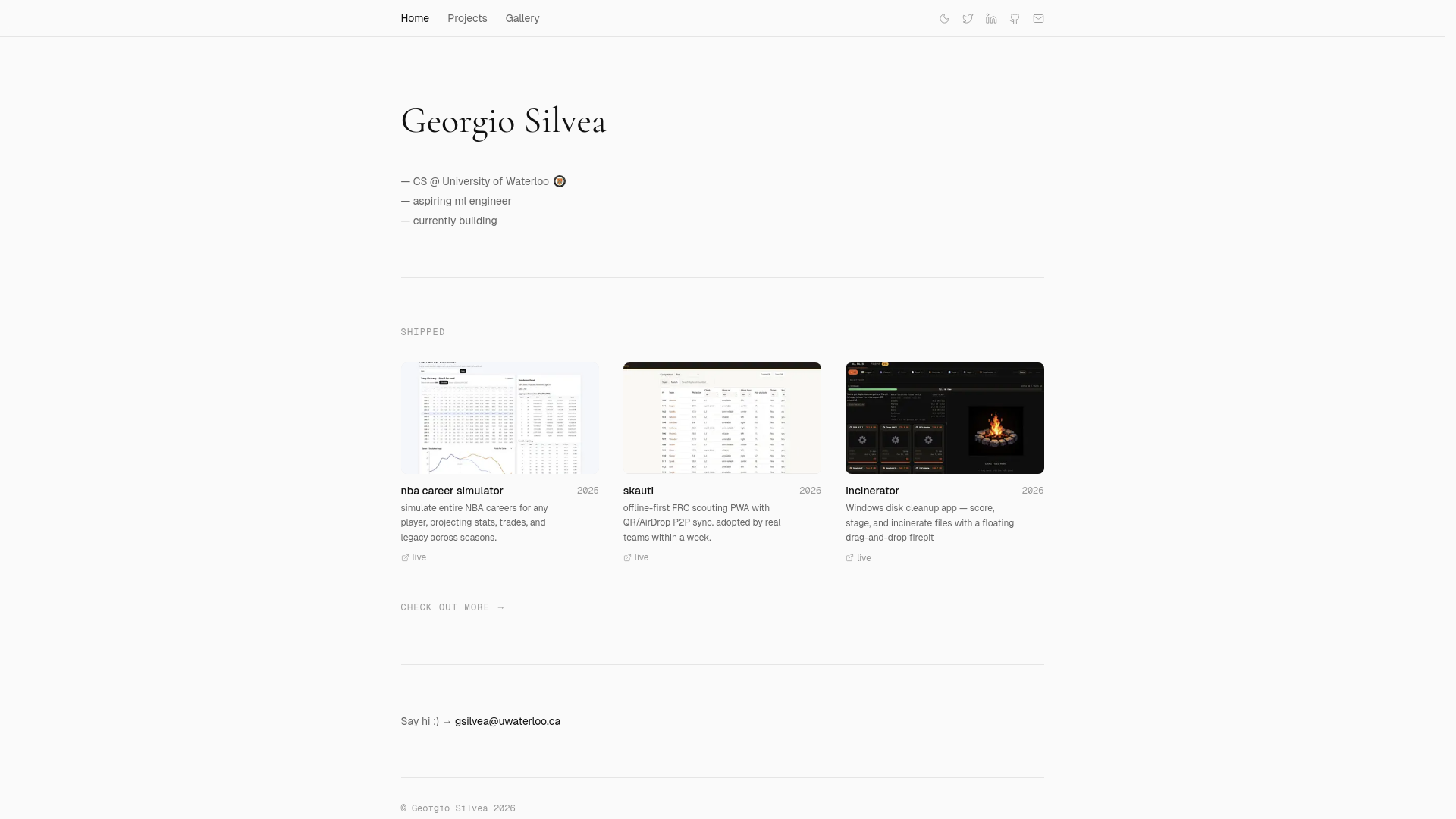 website screenshot of https://gsilvea.com/