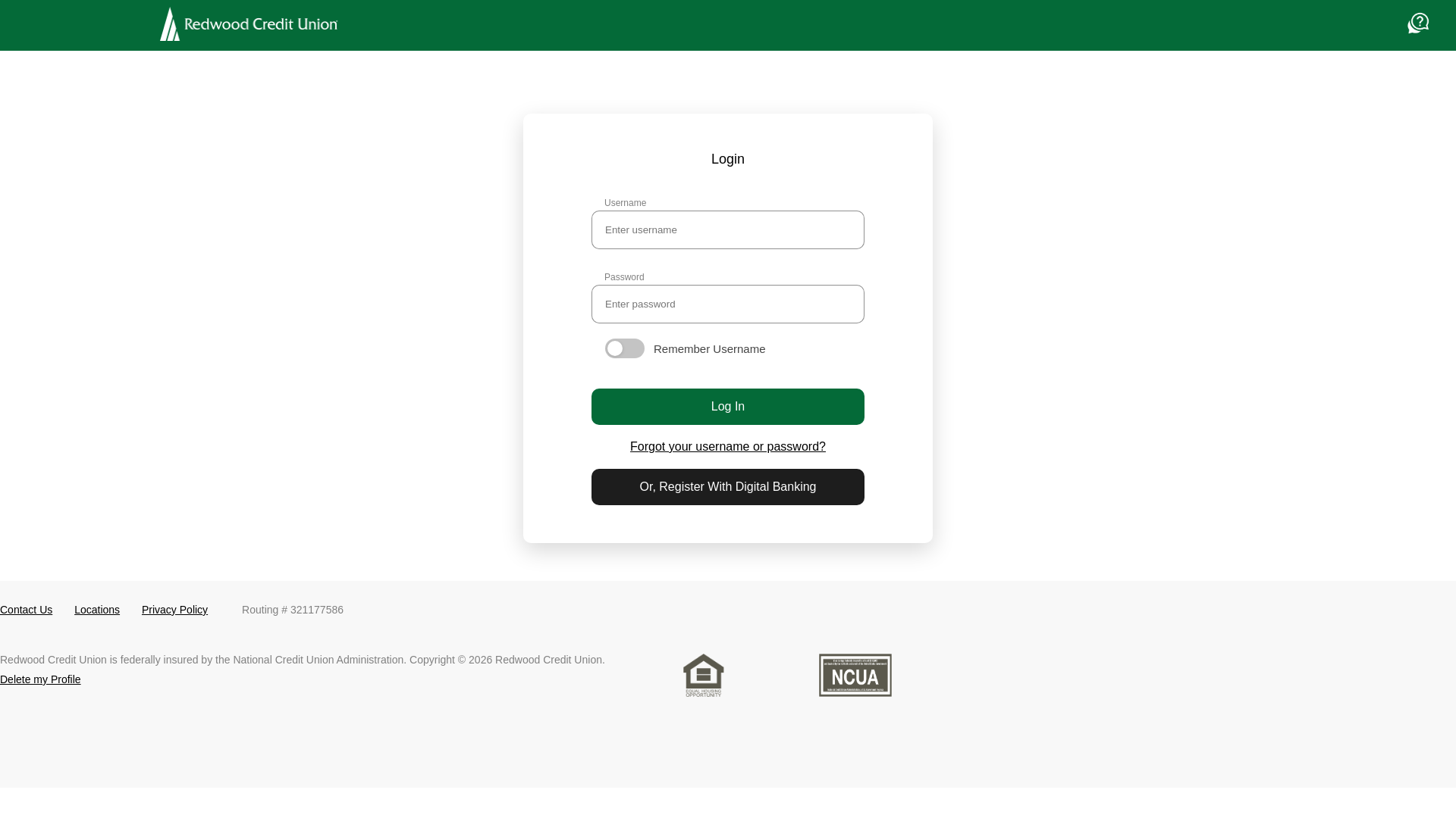 website screenshot of https://redwood-authentication.com/