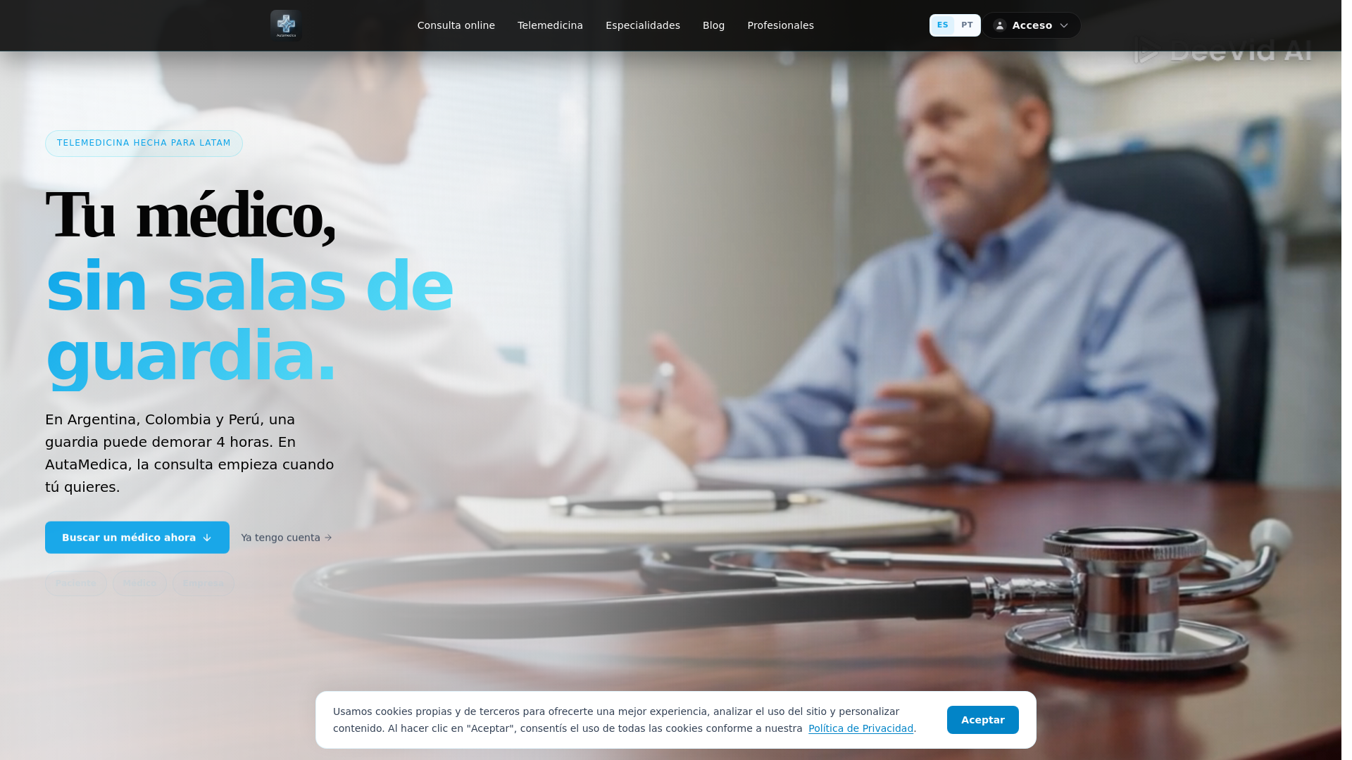 website screenshot of https://autamedica-doctors-az6.pages.dev/