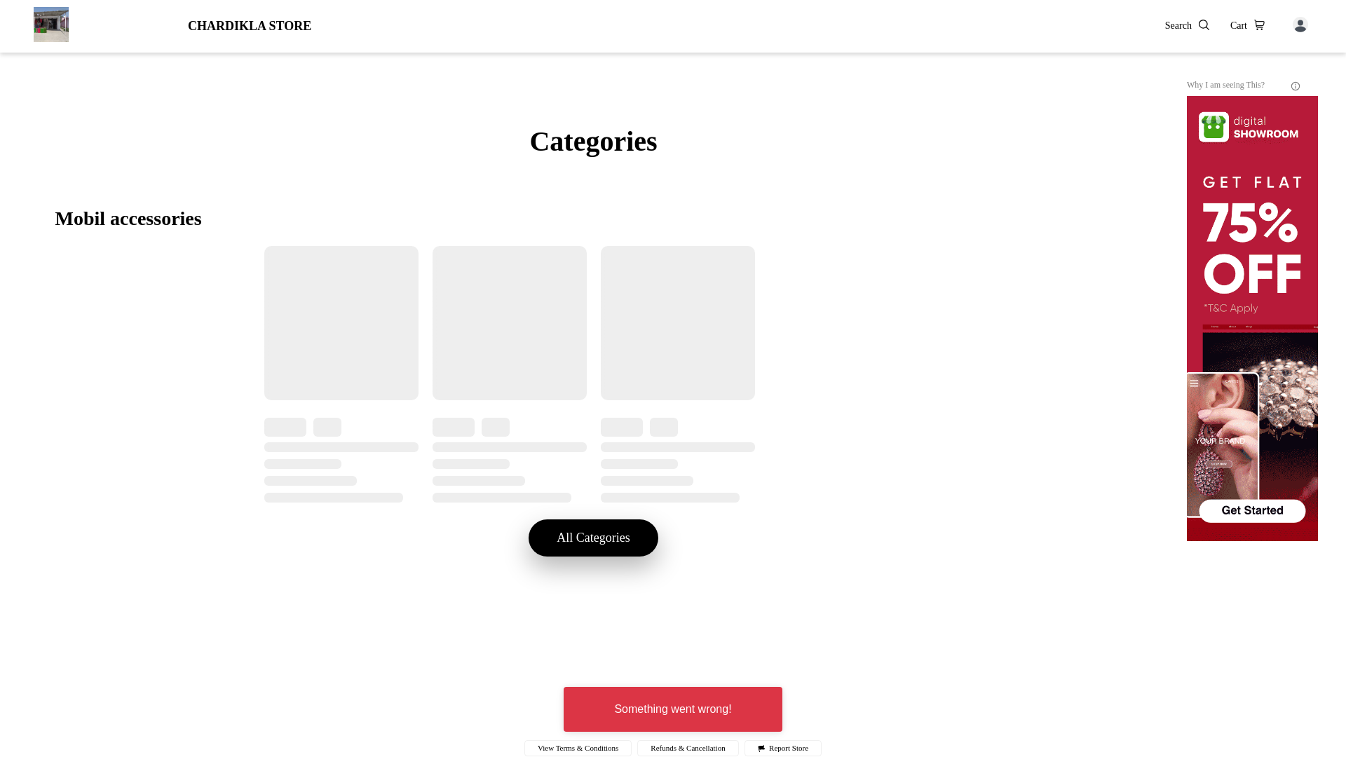 website screenshot of https://chardiklastore.top