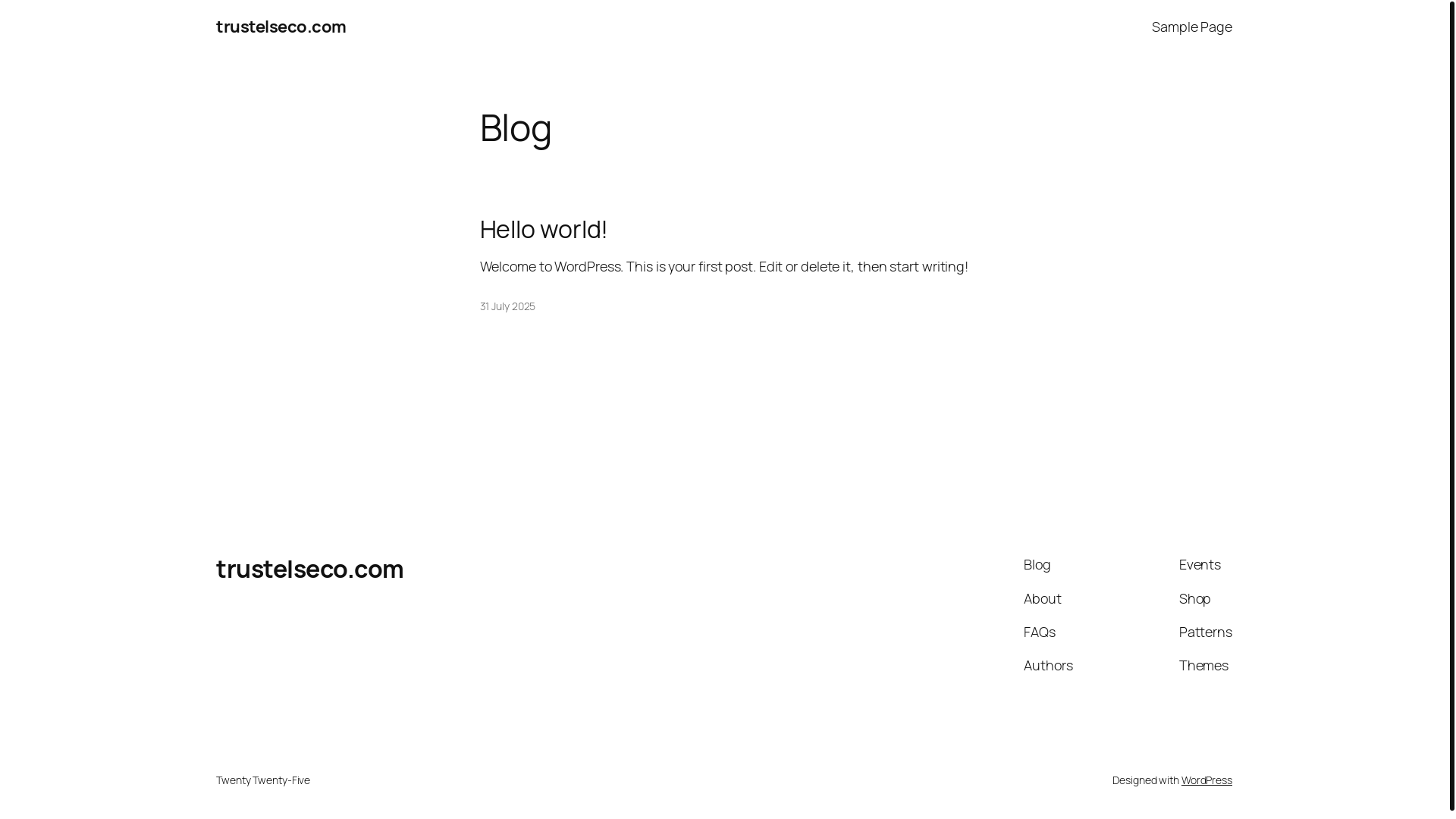 website screenshot of https://trustelseco.com/