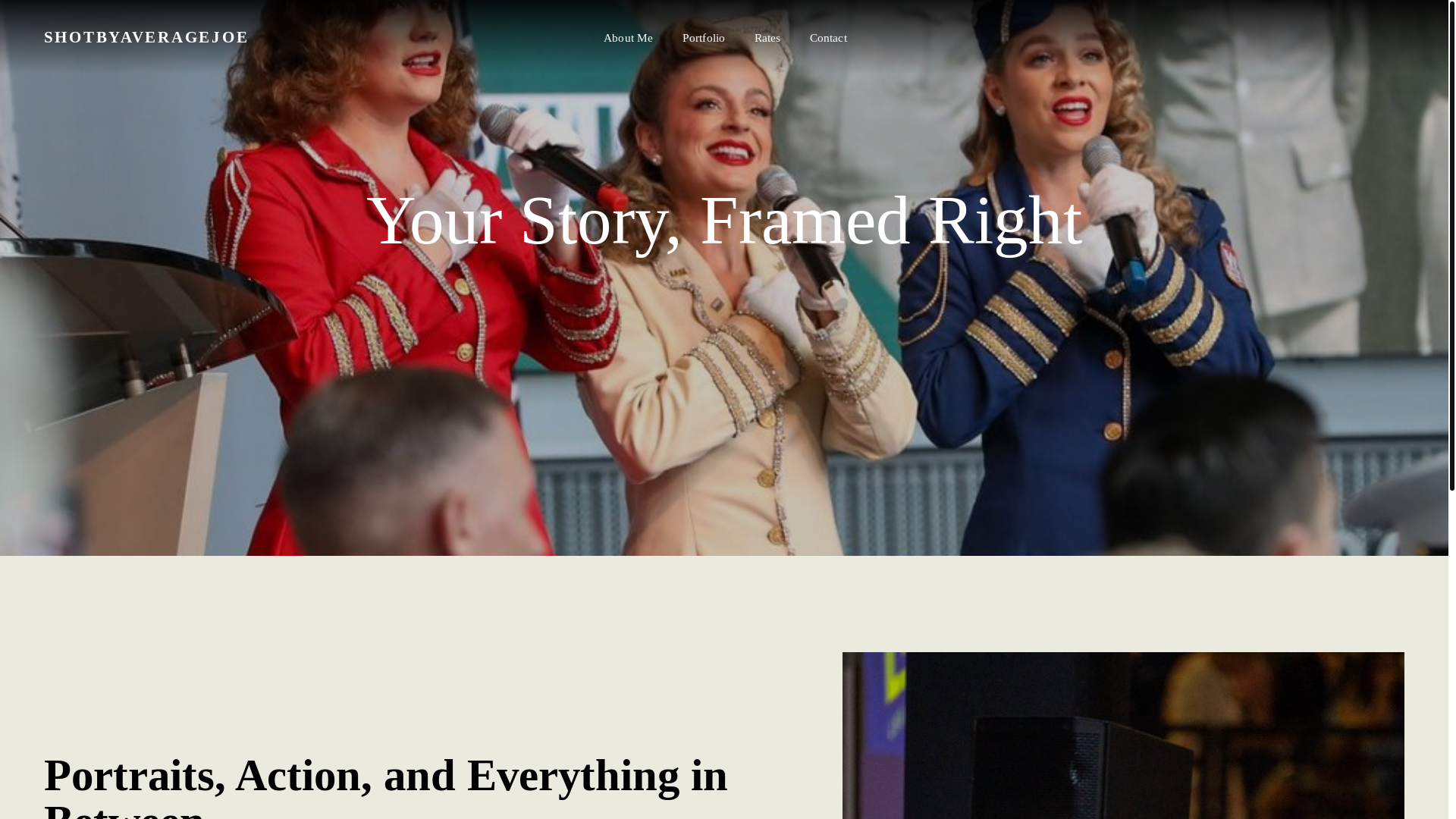 website screenshot of https://shotbyaveragejoe.com/
