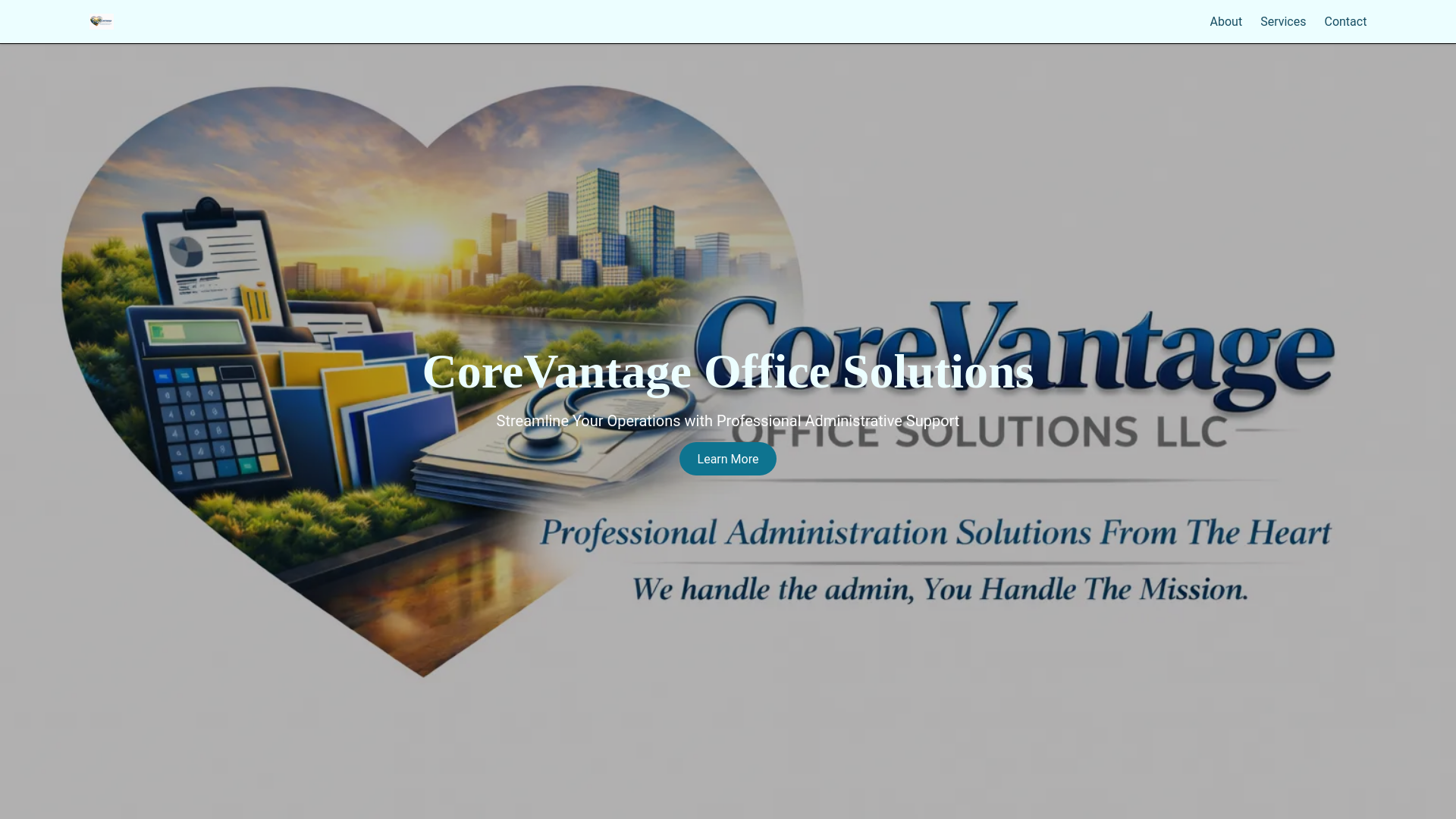 website screenshot of https://corevantageofficesolutions.com