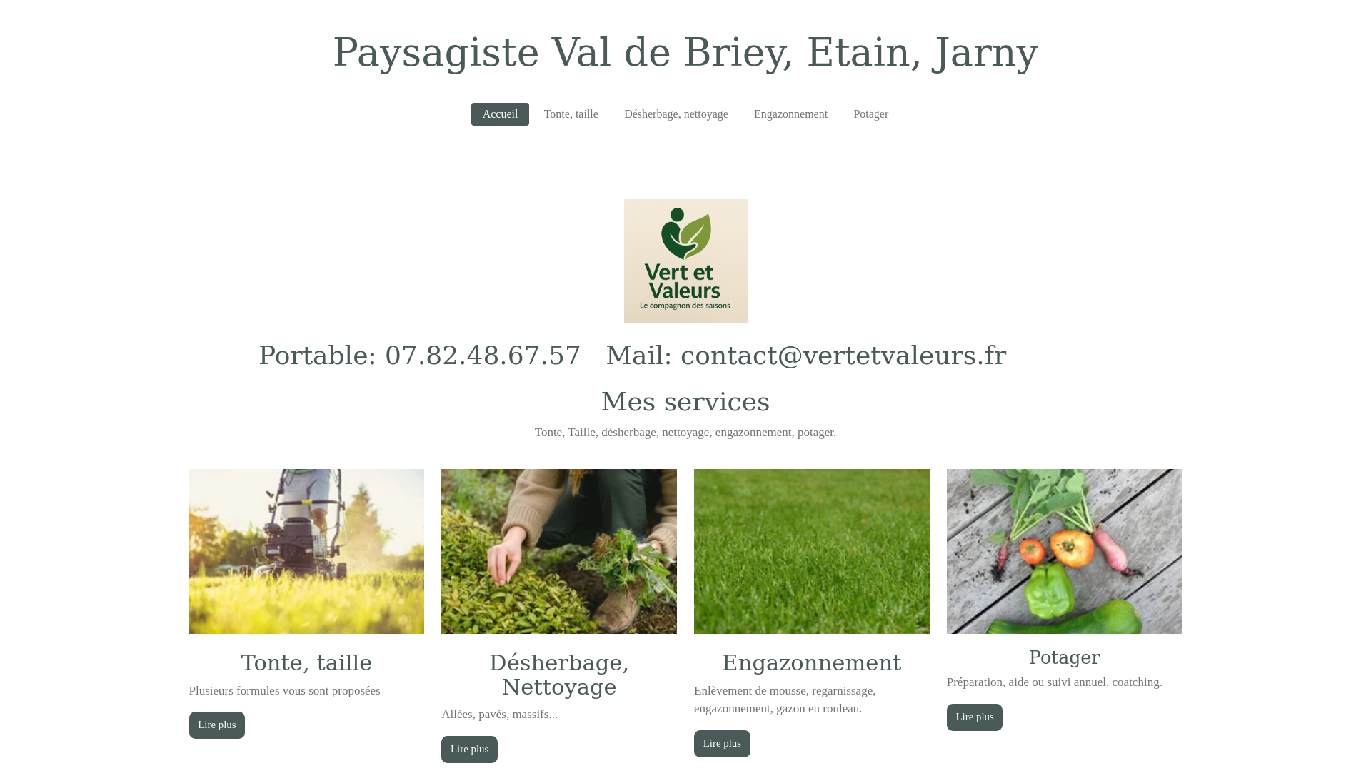 website screenshot of https://paysagiste-jarny.fr/