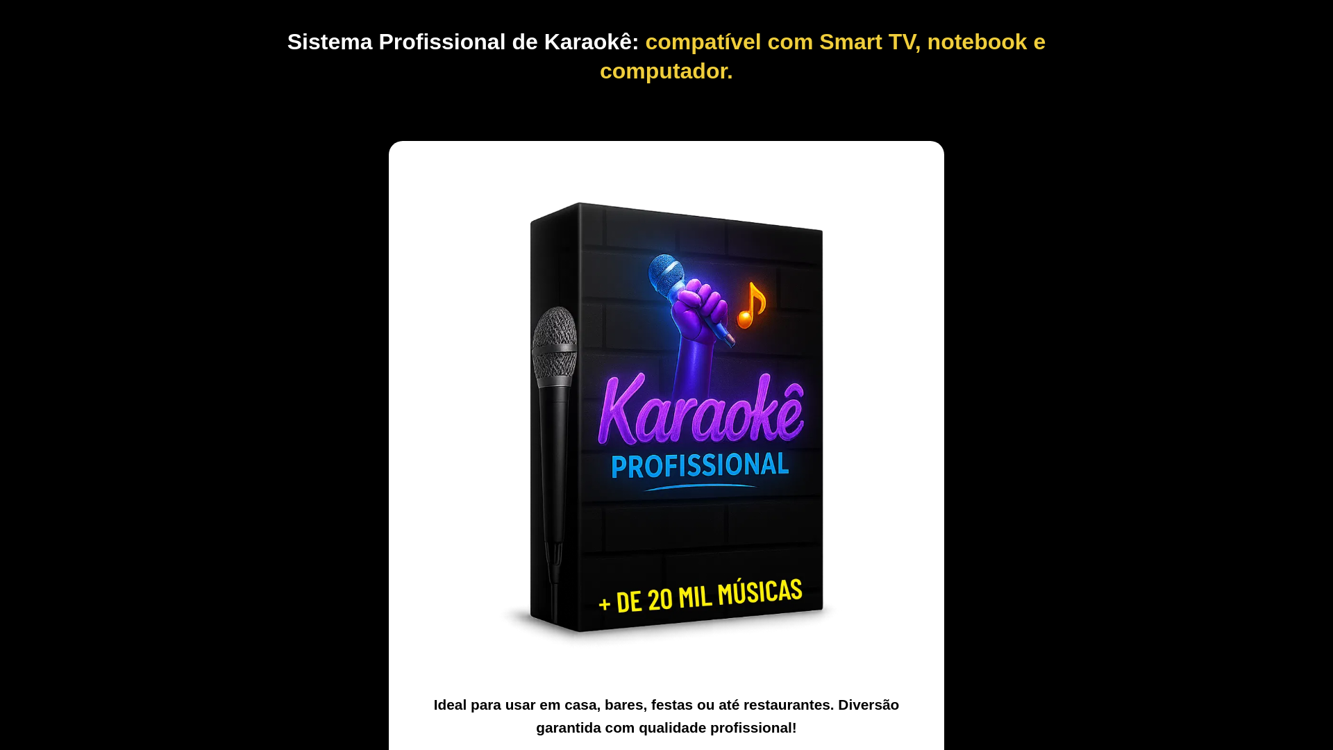 website screenshot of https://karaokeoficial.com.br/
