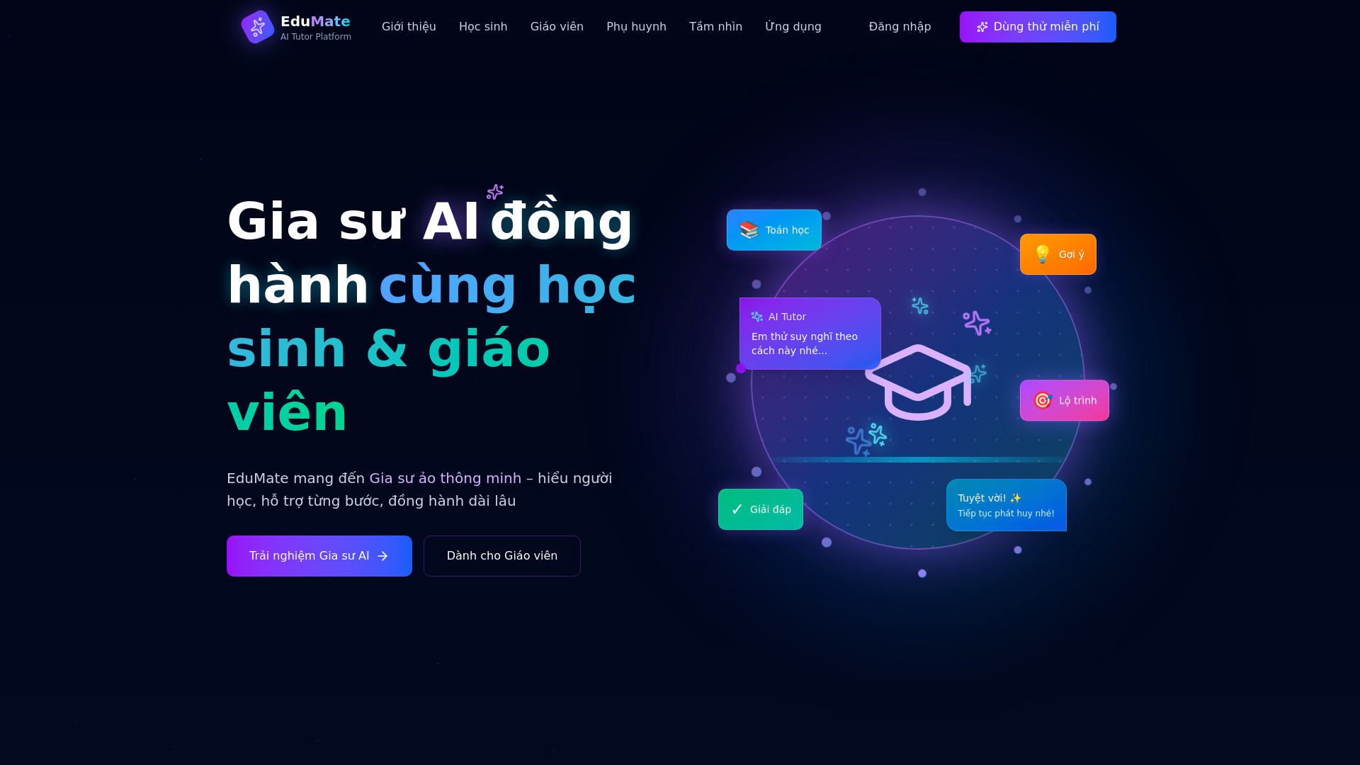 website screenshot of https://edumate.website