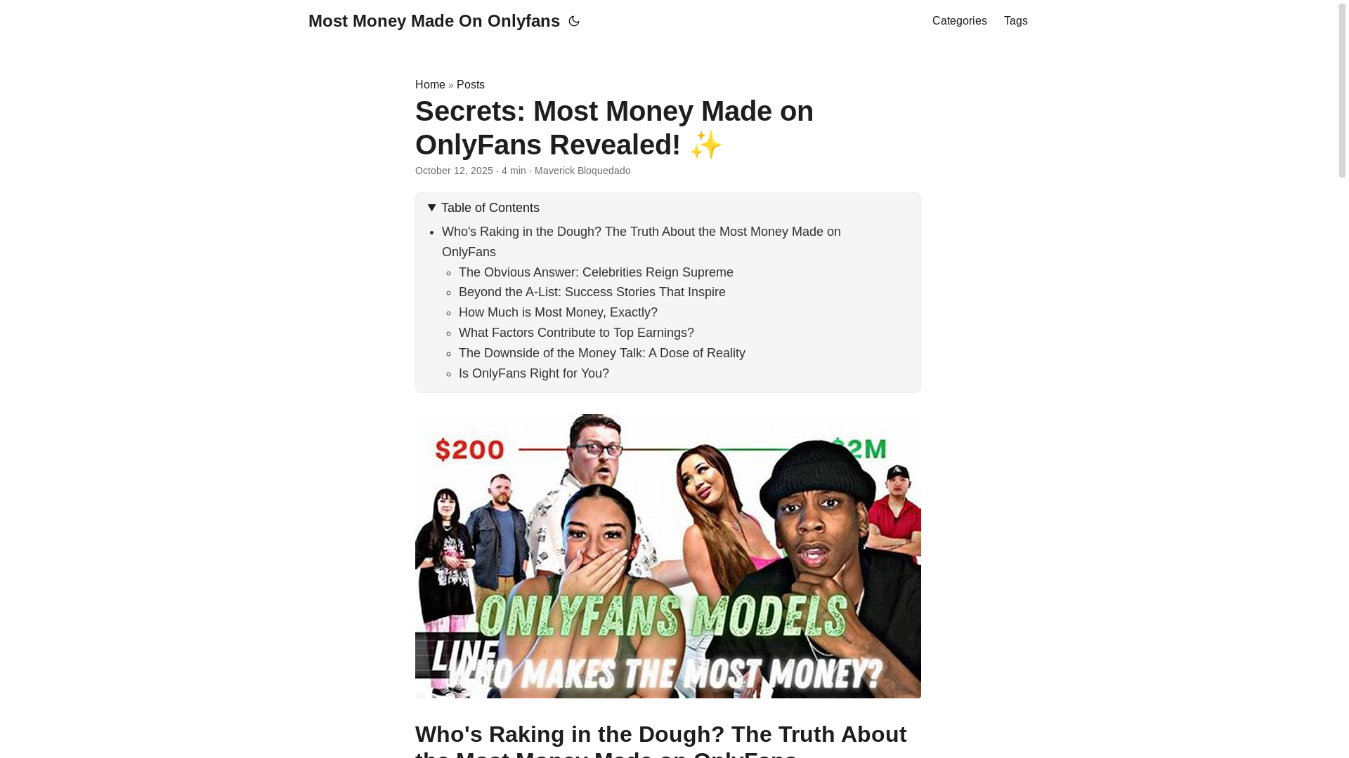 website screenshot of https://most-money-made-on-onlyfans.pages.dev/