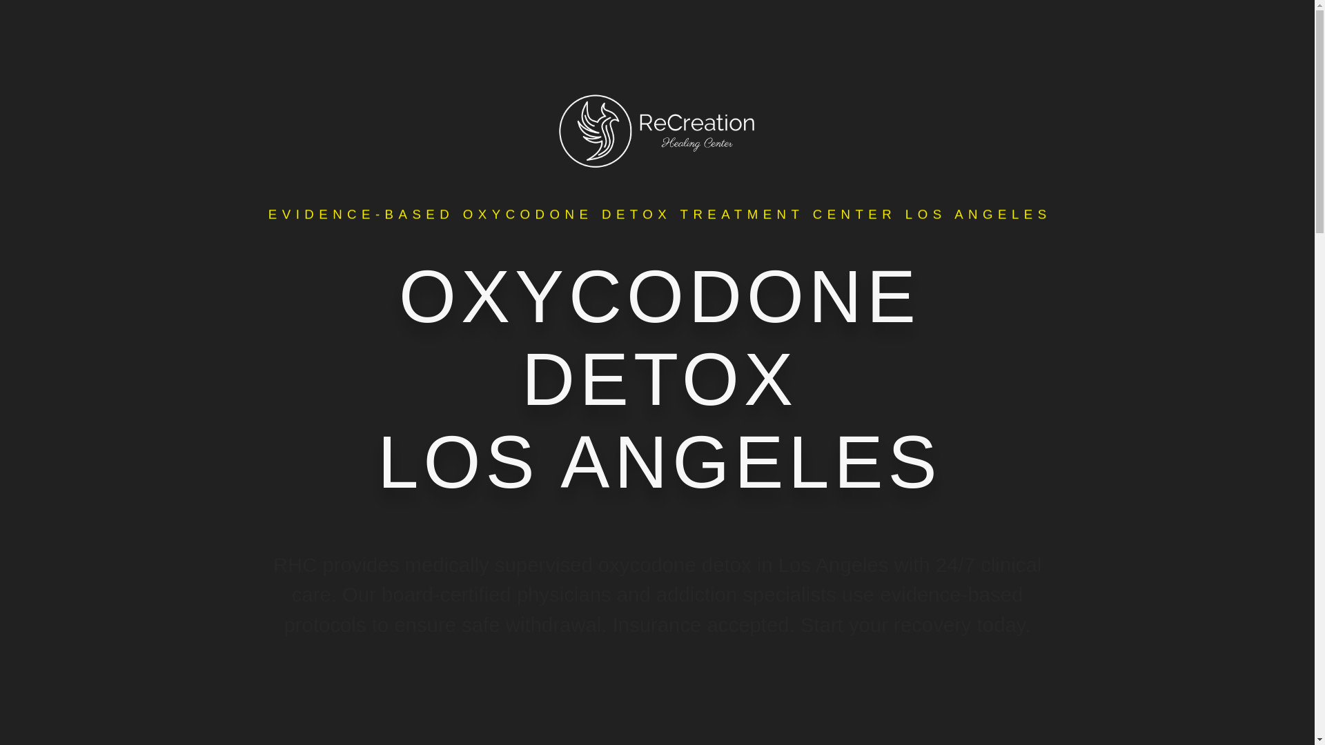 website screenshot of https://oxycodonedetoxlosangeles.com/