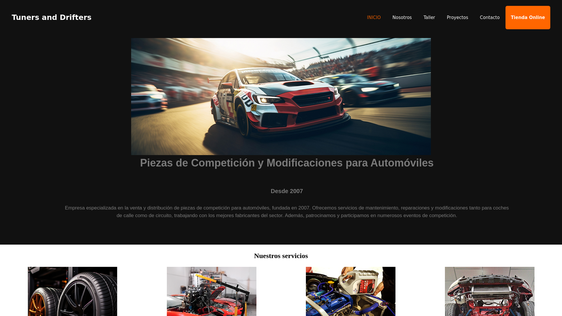 website screenshot of https://tdpart.es/