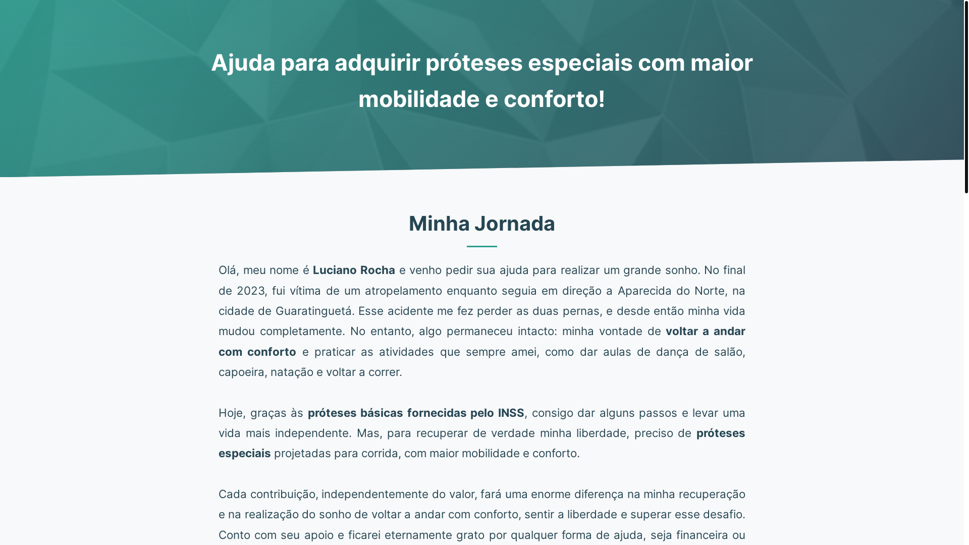 website screenshot of https://rochaoretorno.pages.dev/