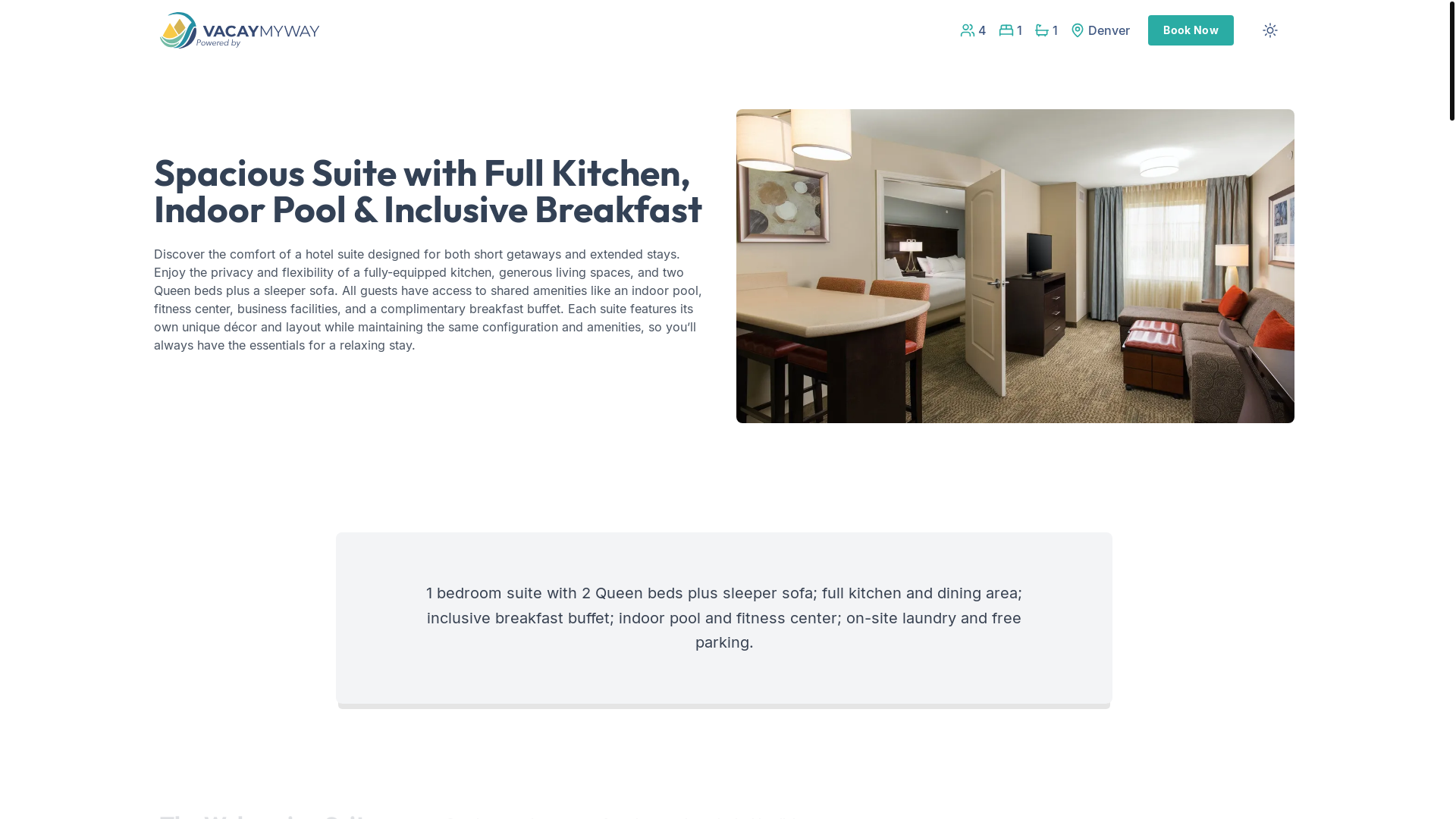 website screenshot of https://serenemilehigh.holiday/