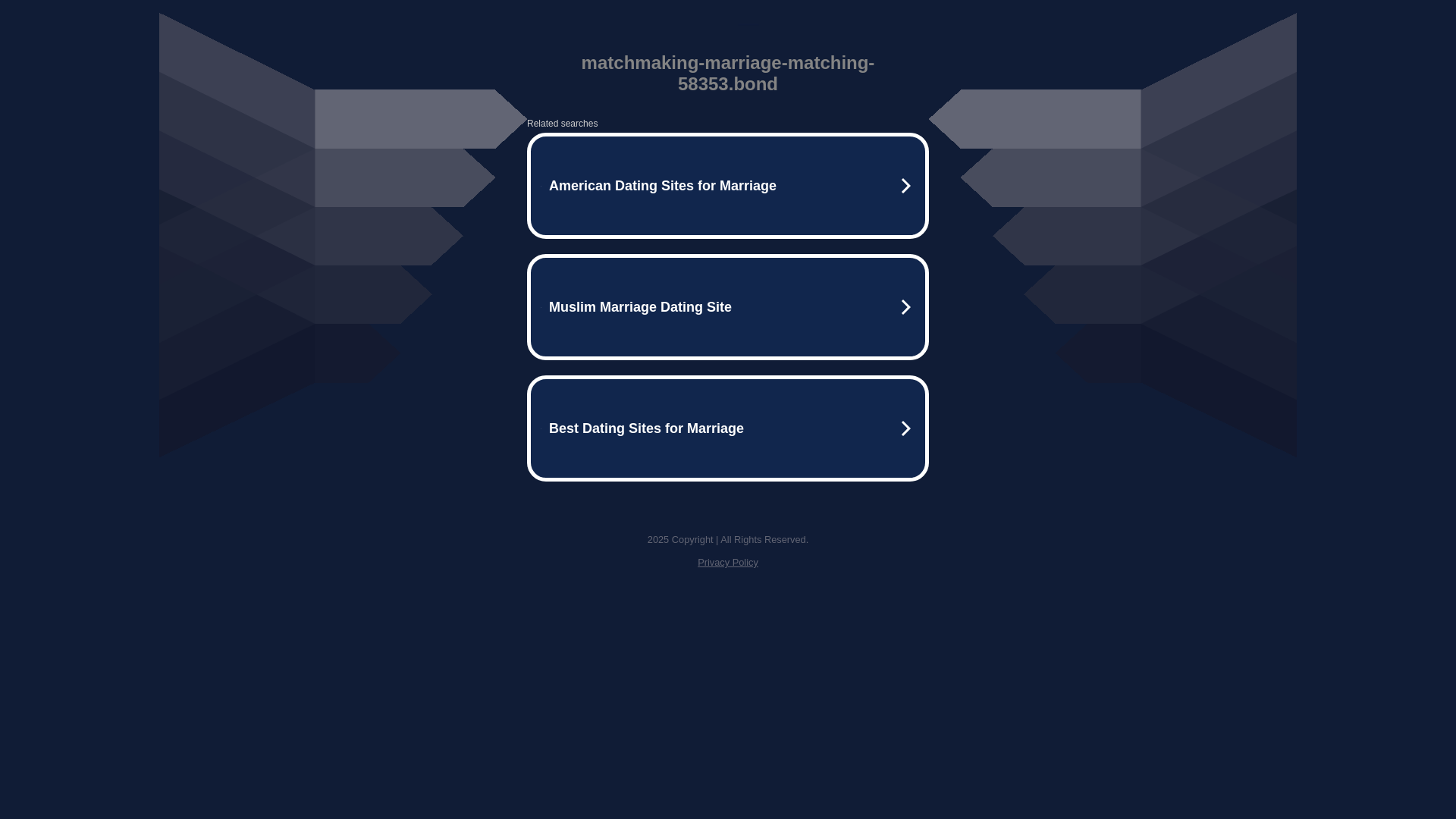 website screenshot of https://matchmaking-marriage-matching-58353.bond/