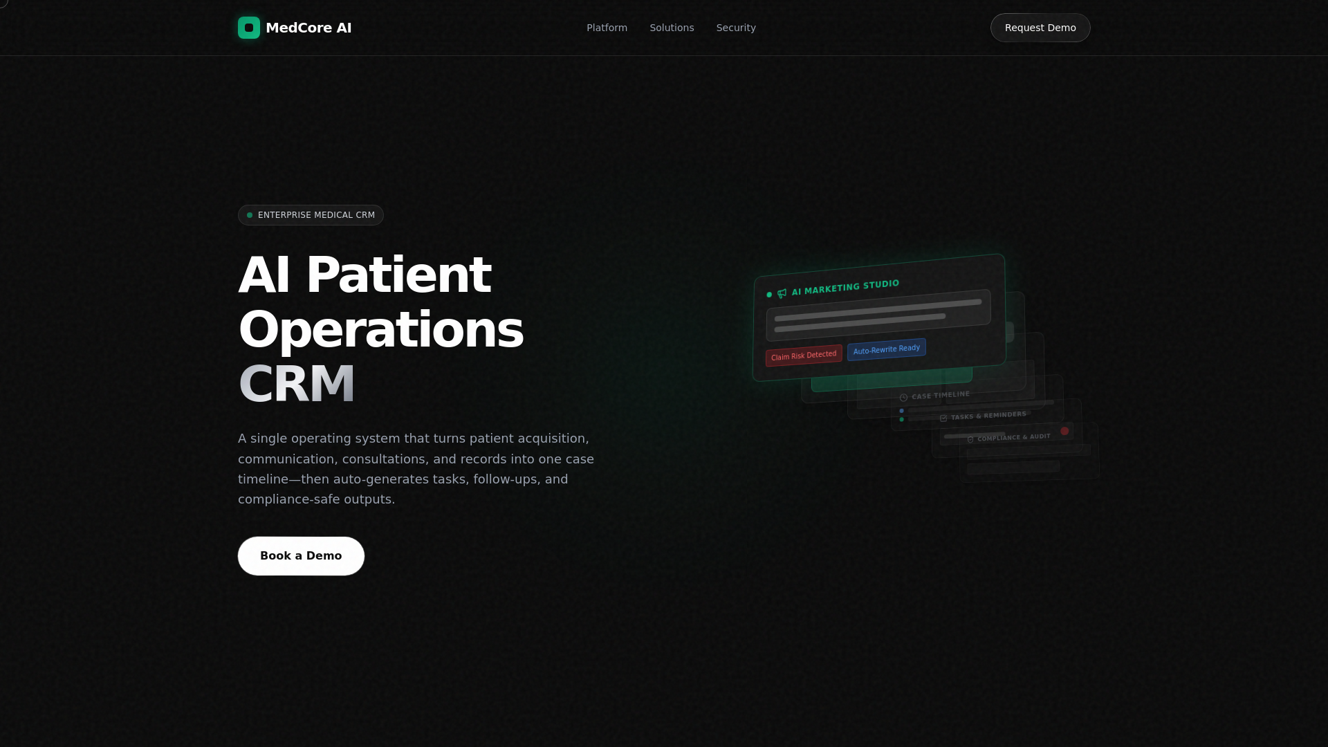 website screenshot of https://nexmedcore-ai.pages.dev/