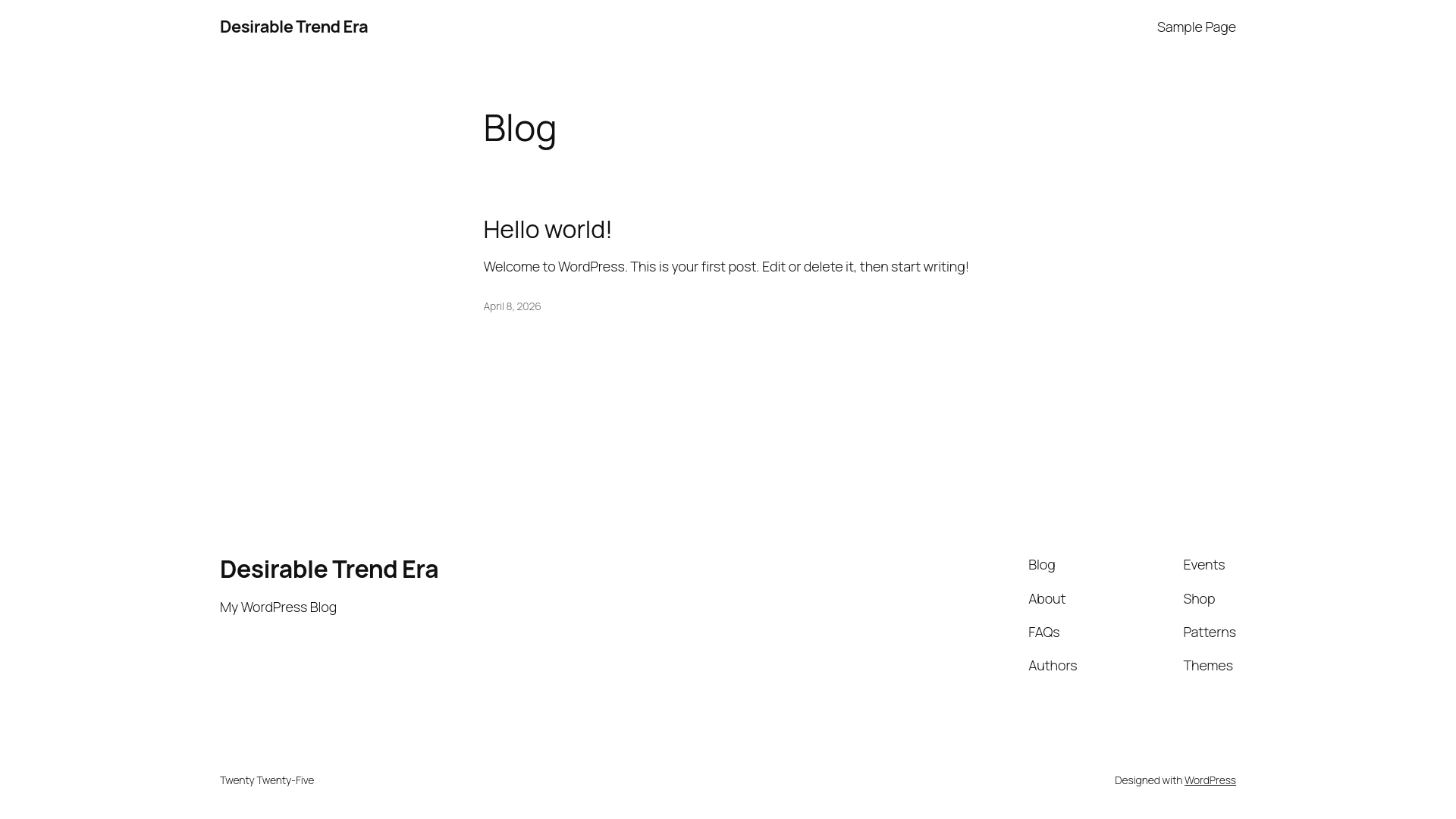 website screenshot of https://desirabletrendera.shop/