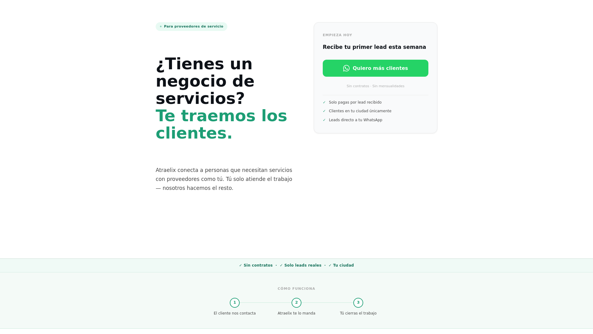 website screenshot of https://atraelix.com/