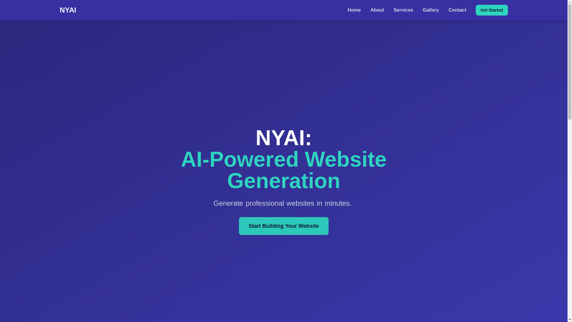 website screenshot of https://nyai---ai-website-generator-1755607172122.pages.dev/