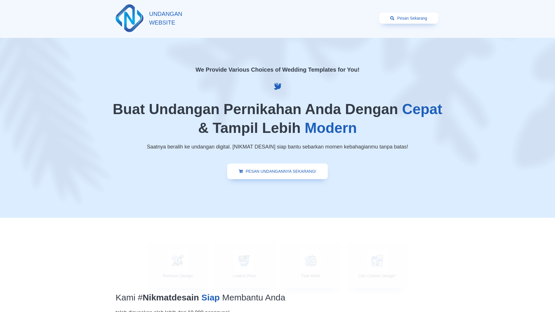 website screenshot of https://nikmatdesain.web.id/
