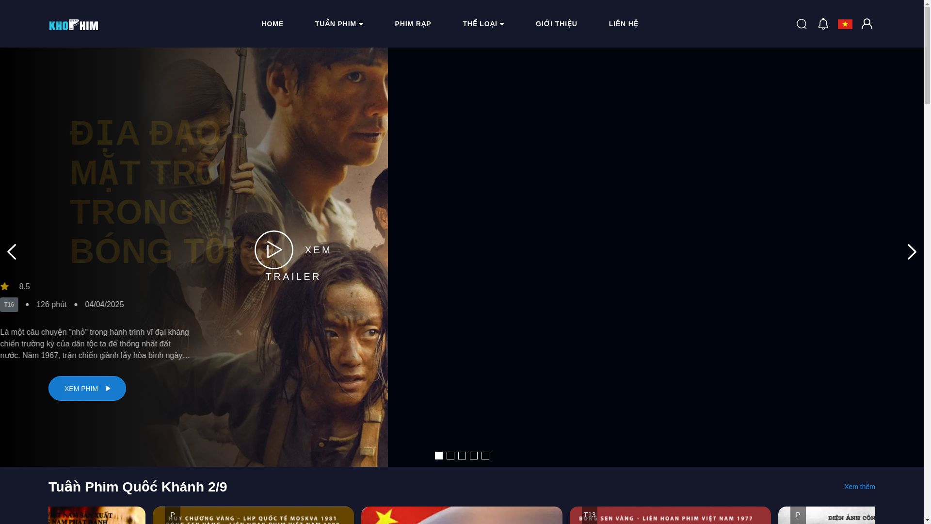 website screenshot of https://khophimviet.vn/