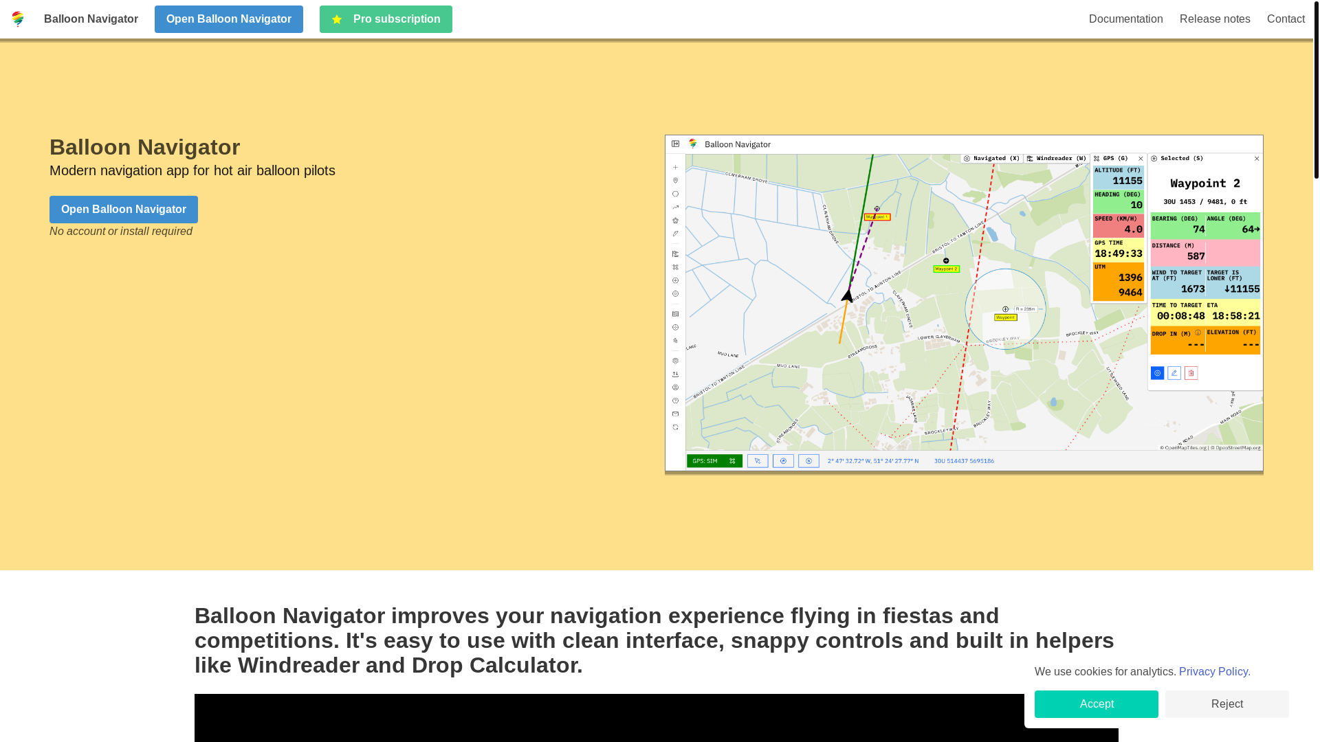 website screenshot of https://balloonnavigator-com.pages.dev/