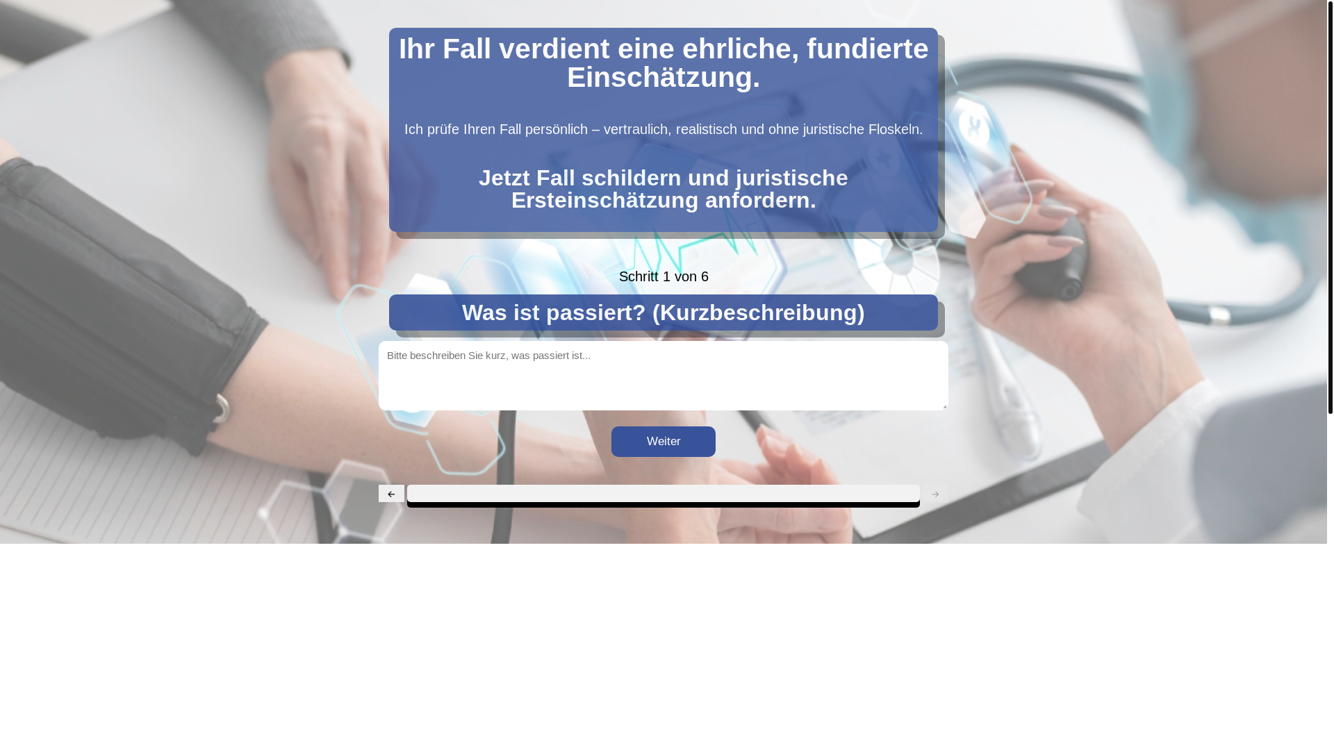 website screenshot of https://medizin-recht24.com/