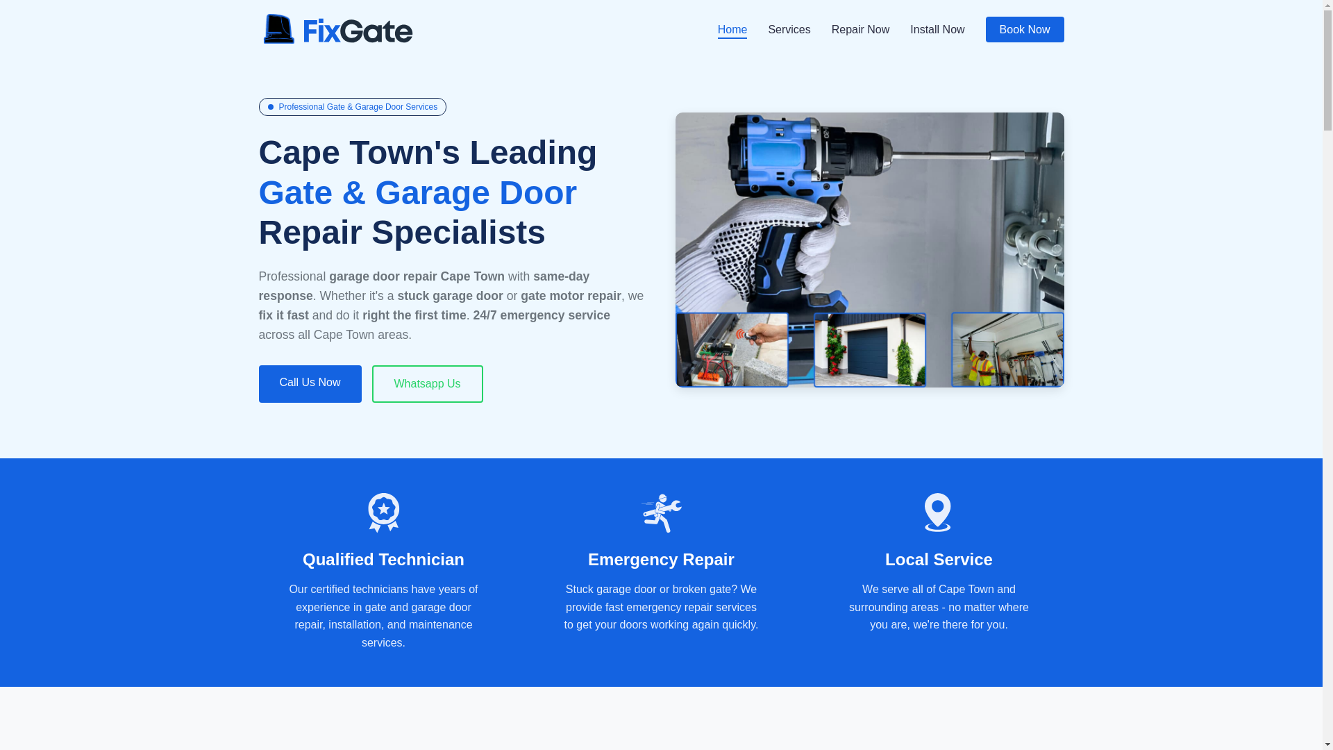 website screenshot of https://fixgate.co.za/