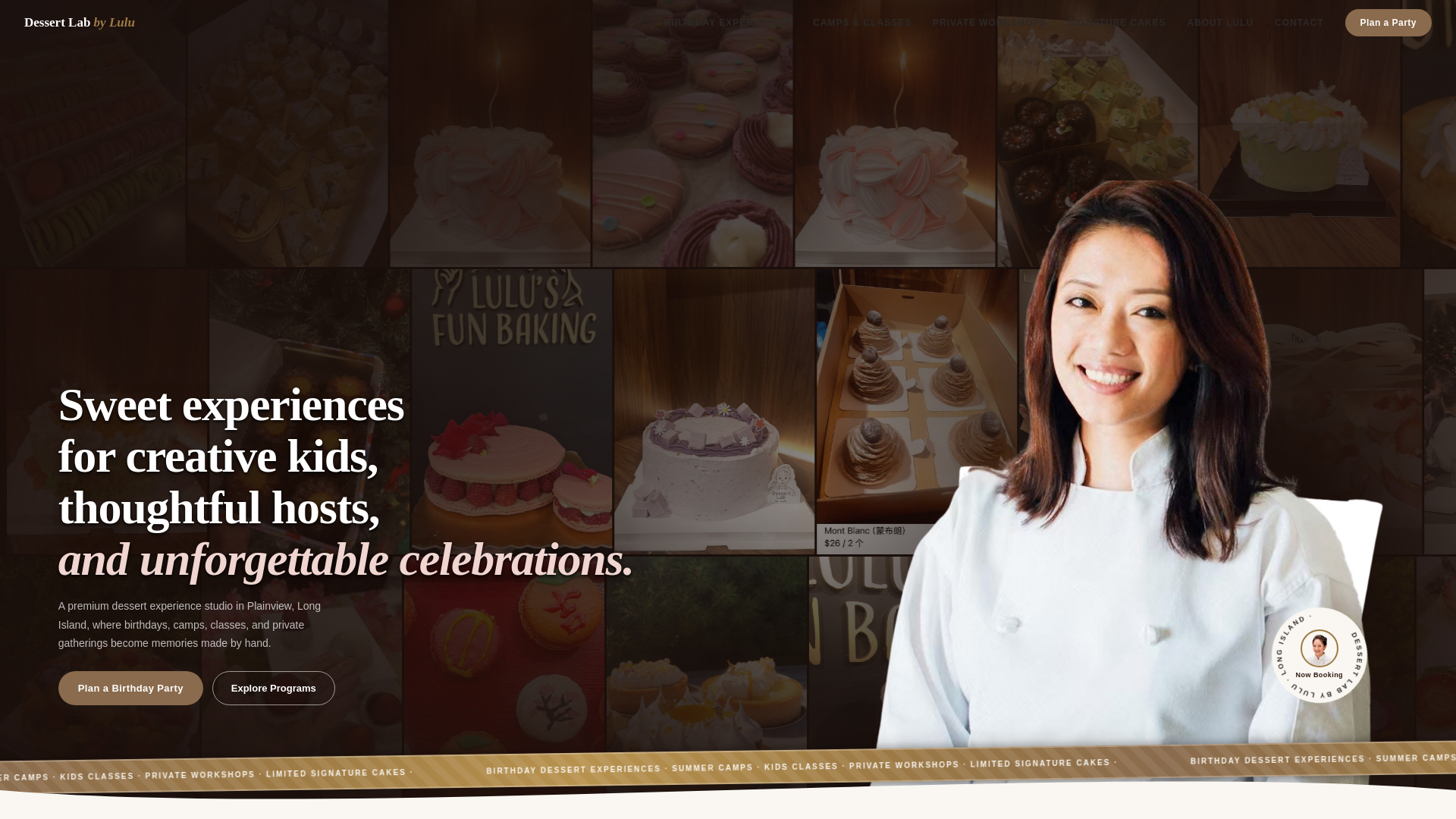 website screenshot of https://luludessertlab.com/