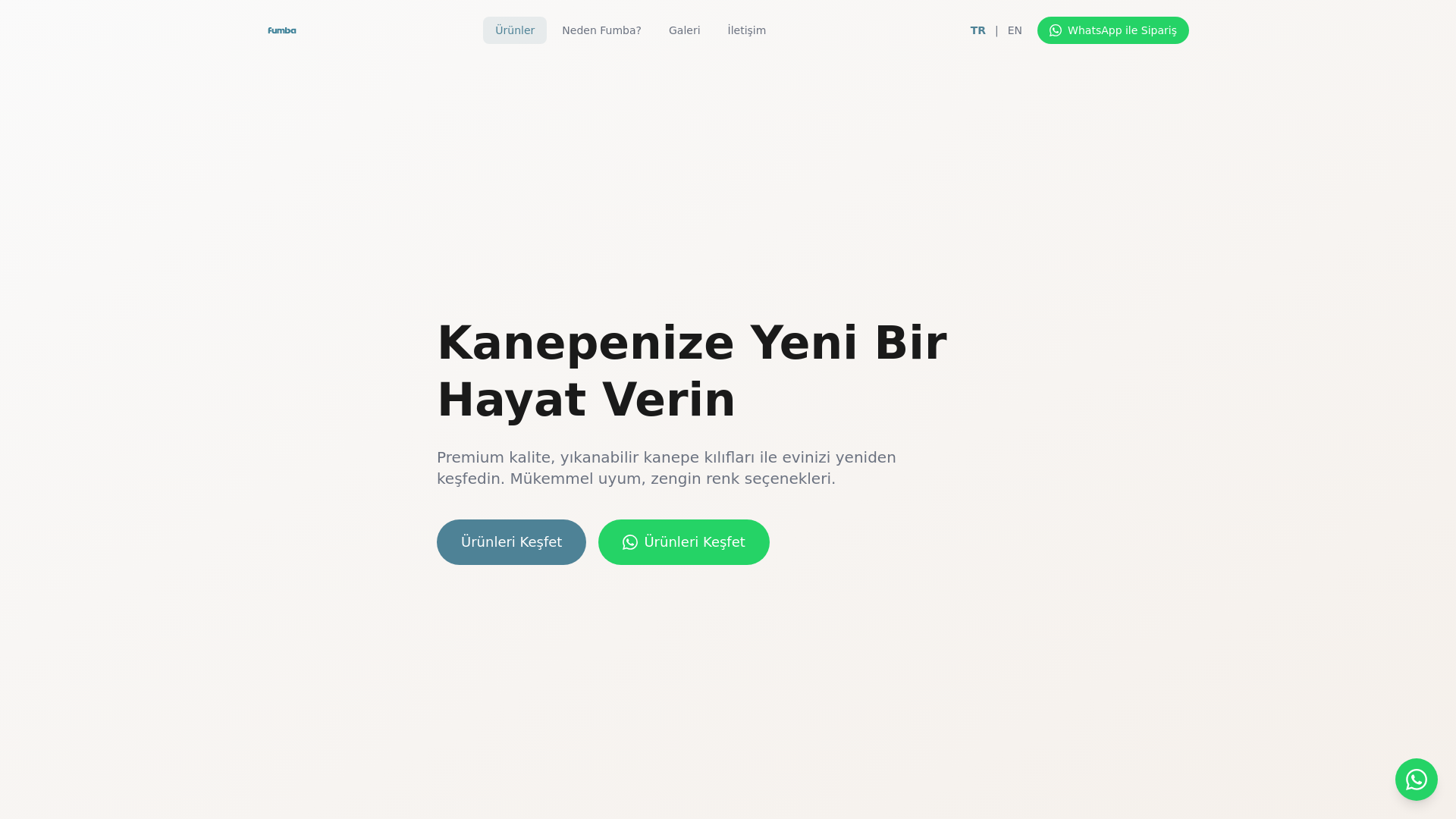 website screenshot of https://fumbahome-website.pages.dev/