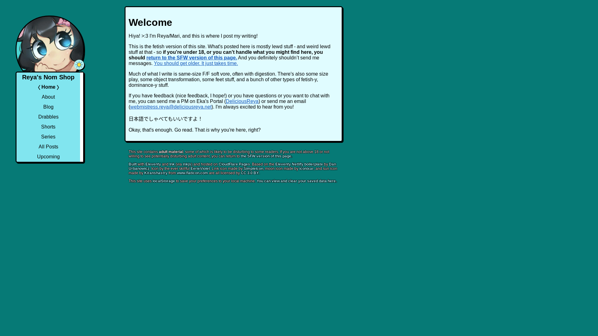 website screenshot of https://reyas-nom-shop.pages.dev/