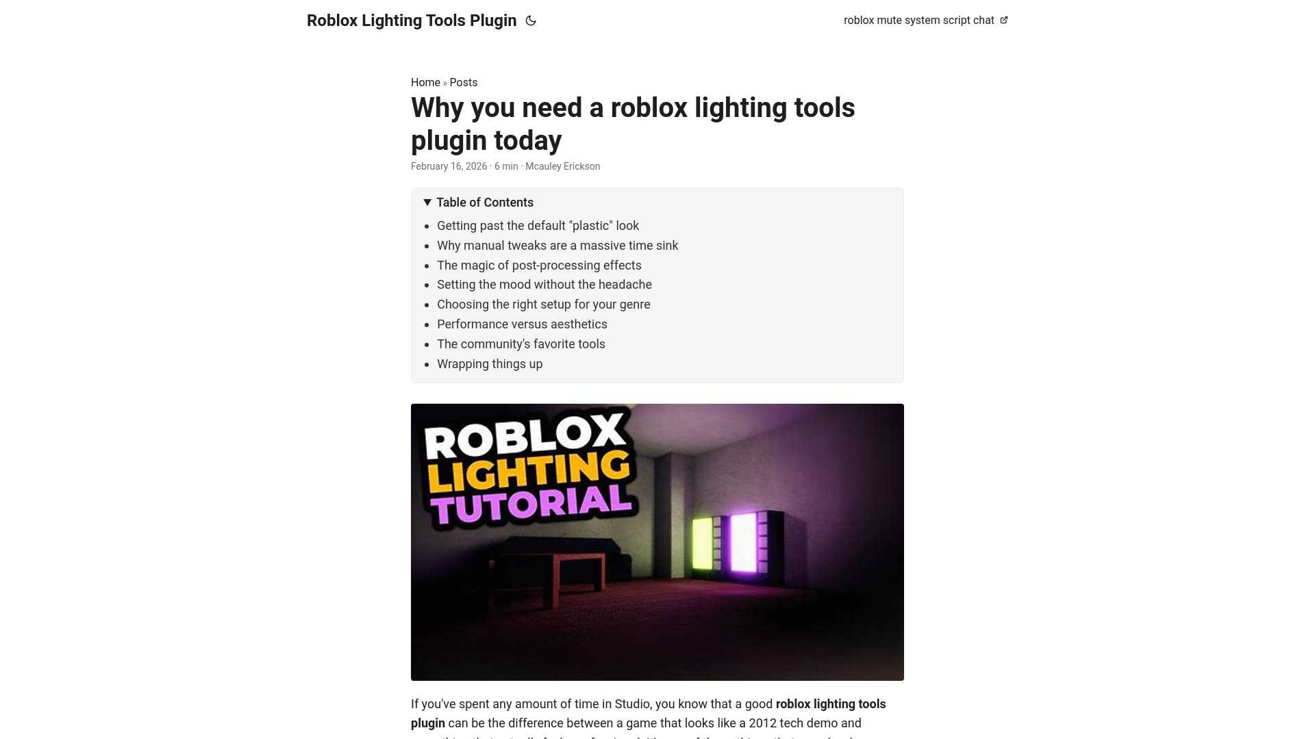 website screenshot of https://roblox-lighting-tools-plugin.pages.dev/