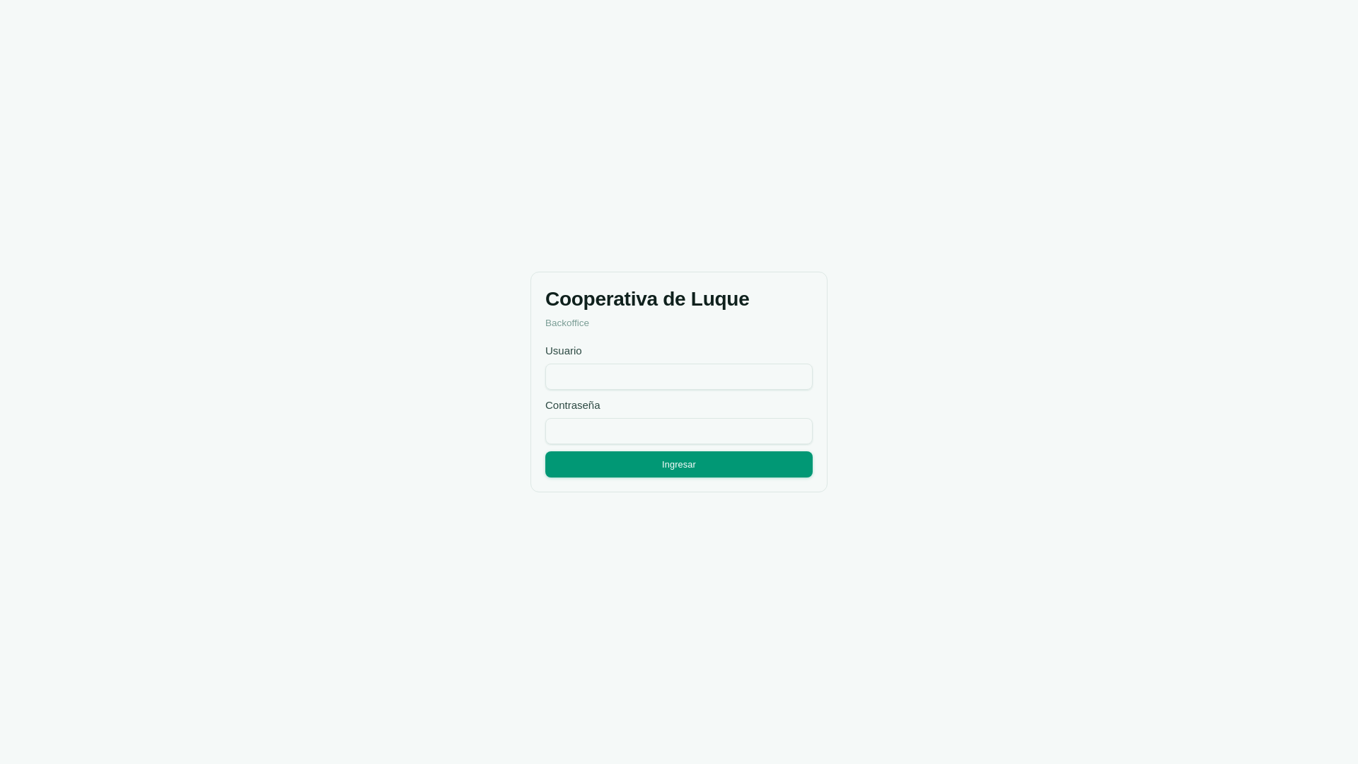 website screenshot of https://backoffice-cooperativaluque.pages.dev/