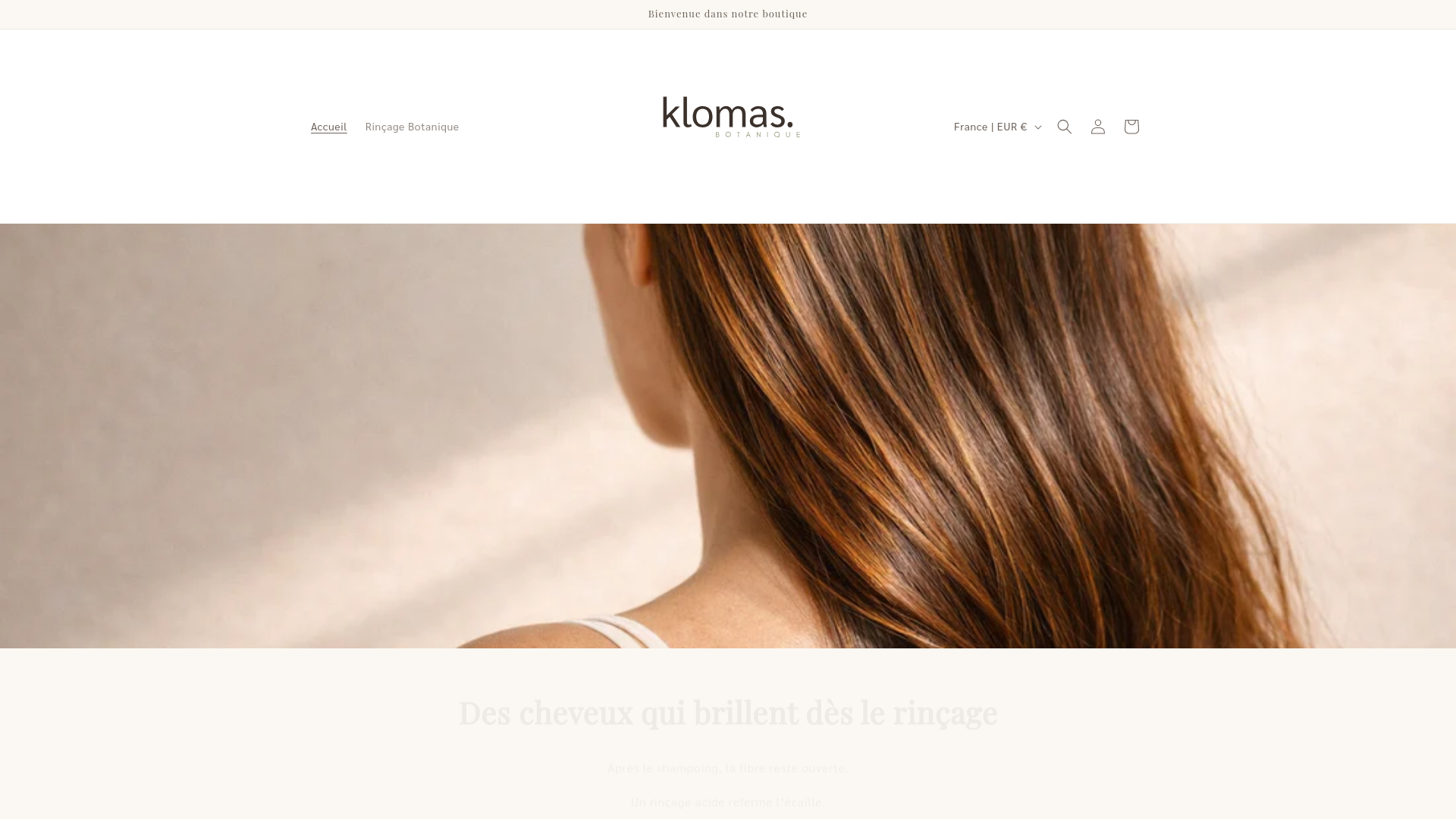 website screenshot of https://klomasbotanique.com/