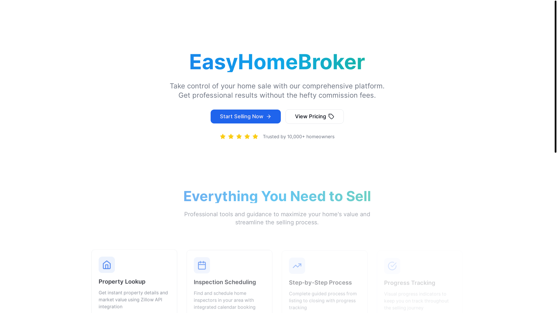 website screenshot of https://easyhomebroker.com/