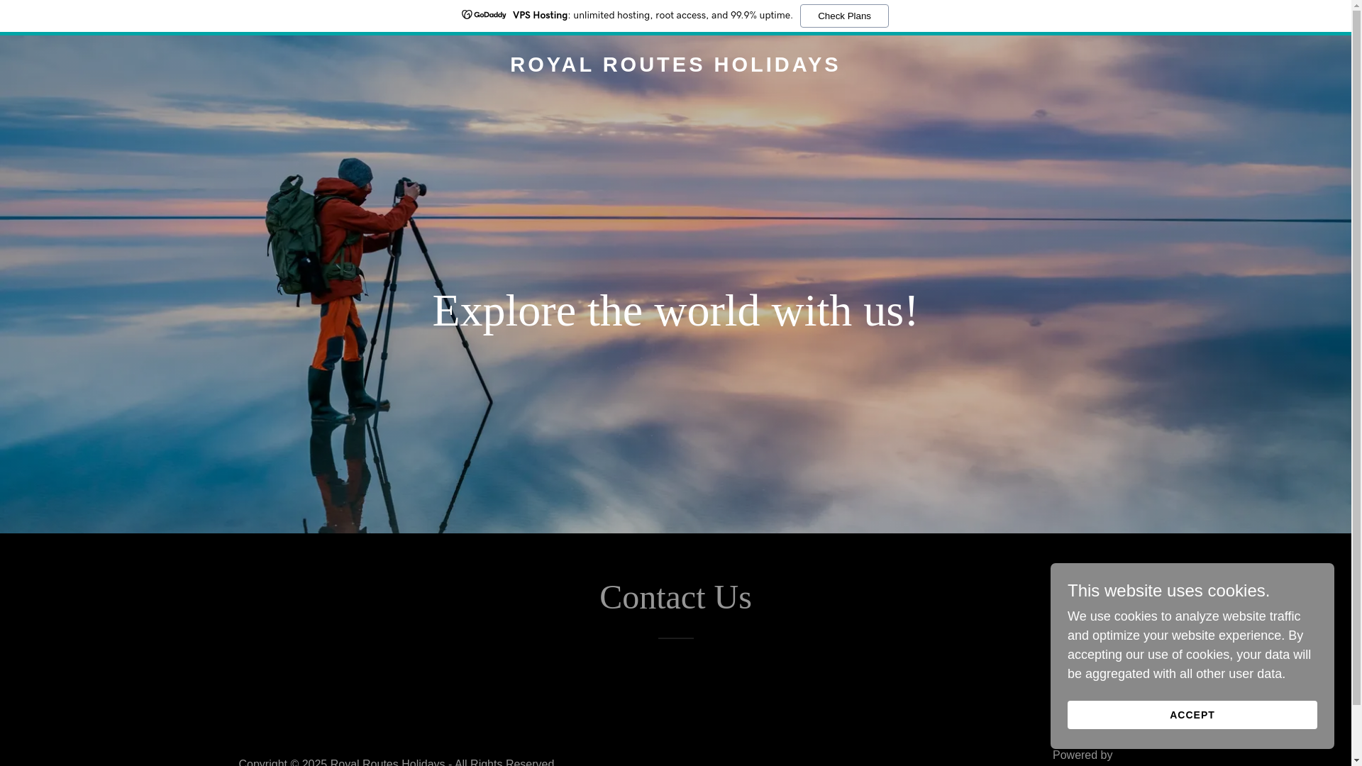 website screenshot of https://royalroutesholidays.com/
